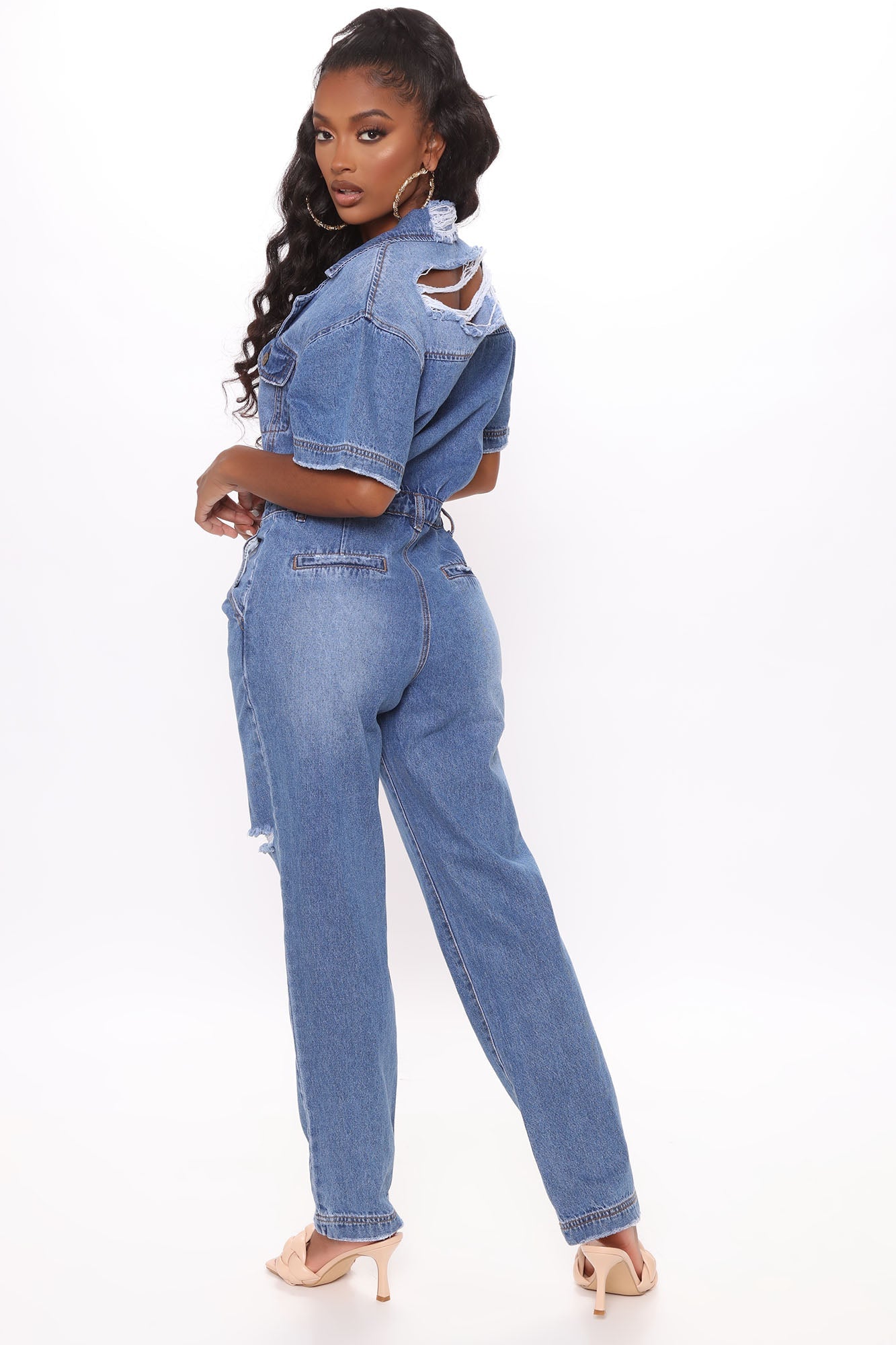 Downtown Vibes Jumpsuit - Denim