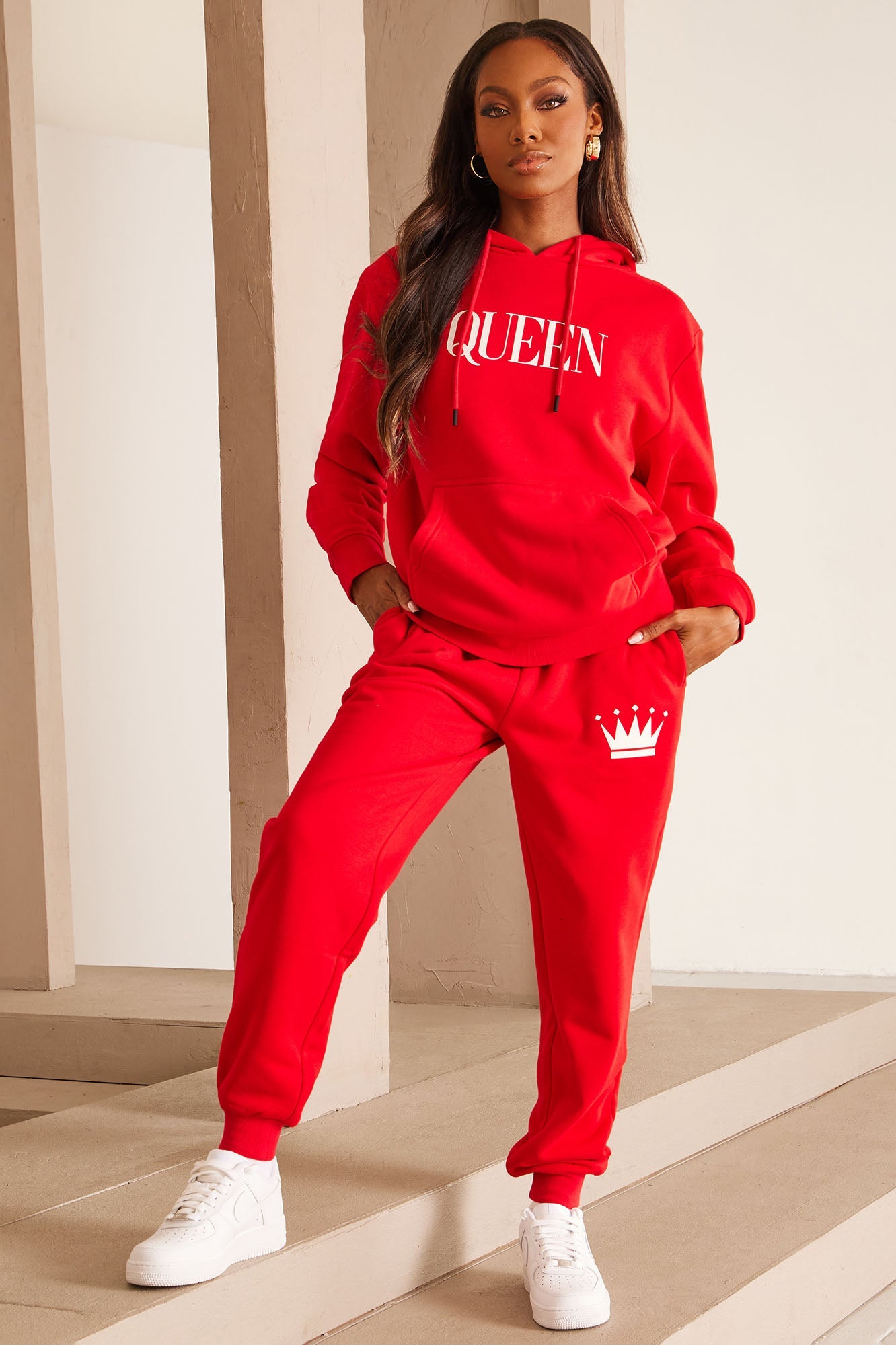 Family Goals Women's Queen Jogger - Red