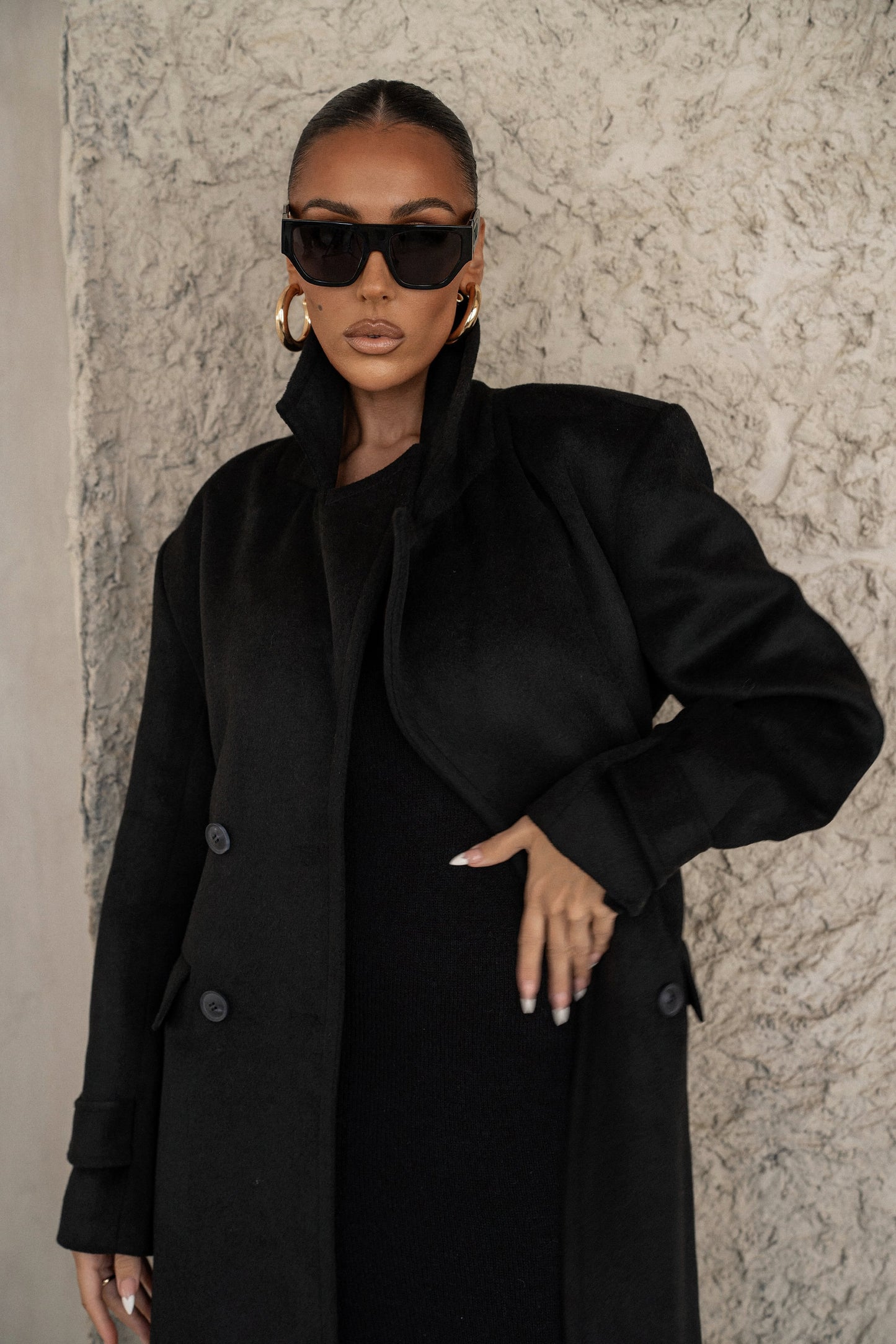 Black Rain Or Shine Longline Coat