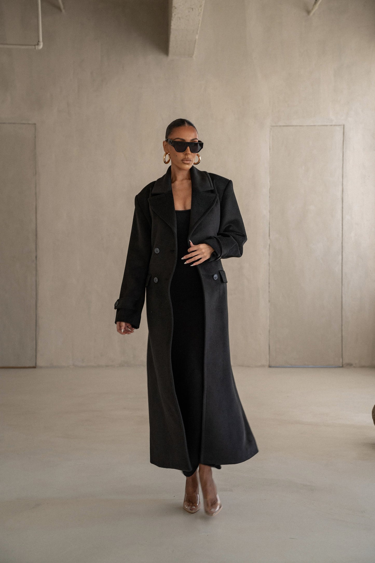 Black Rain Or Shine Longline Coat