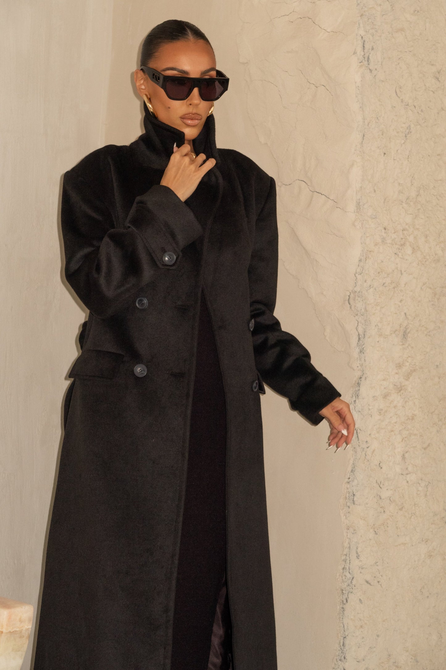 Black Rain Or Shine Longline Coat