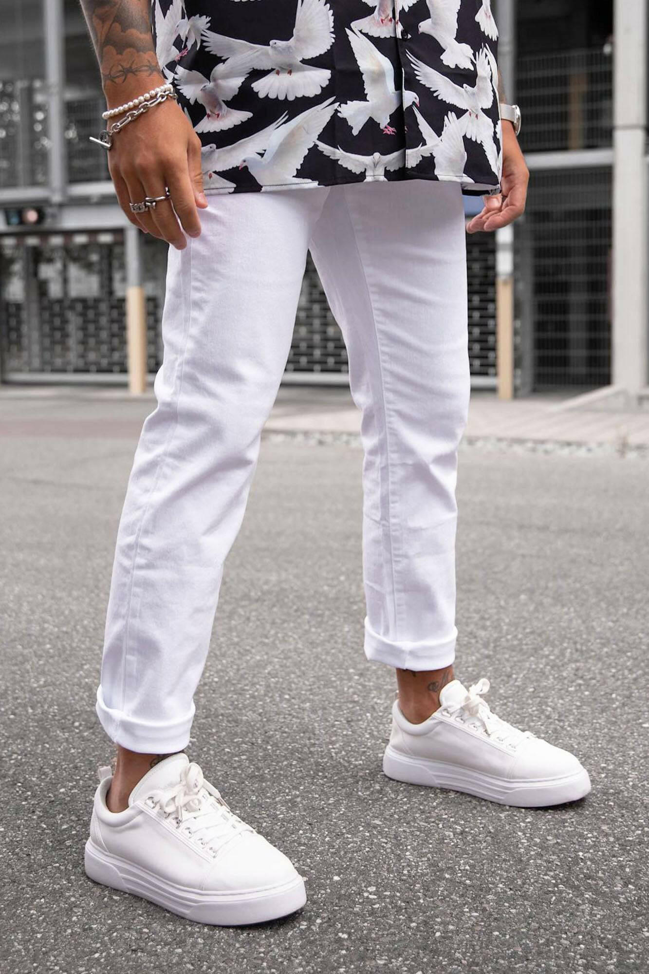 Cornell Slim Jeans - White - OraLBoutiq