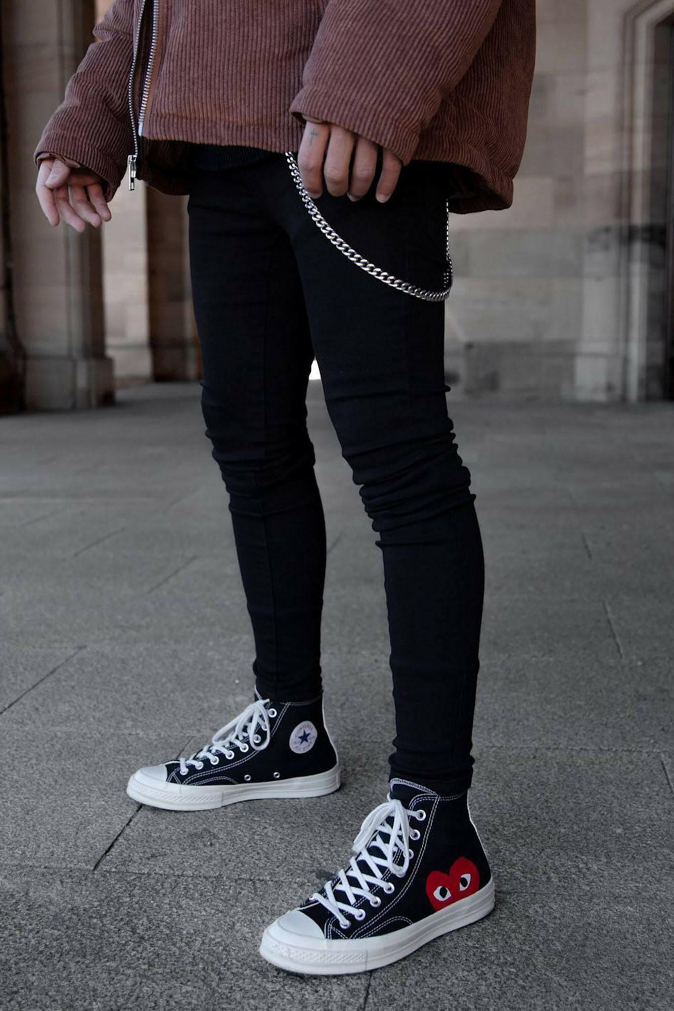 Cornell Stacked Skinny Jeans - Black - OraLBoutiq