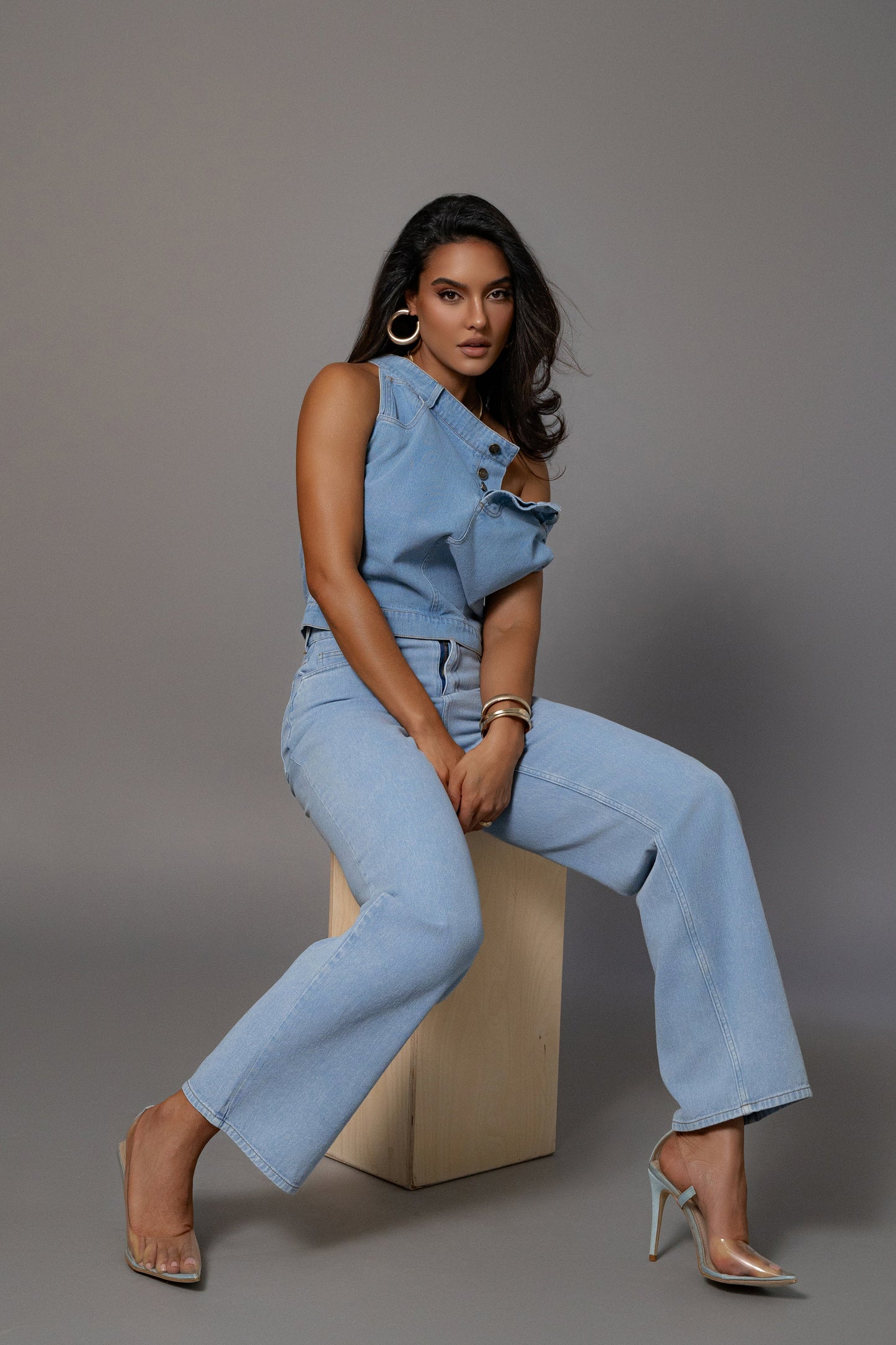 Light Wash Shanice Denim Top