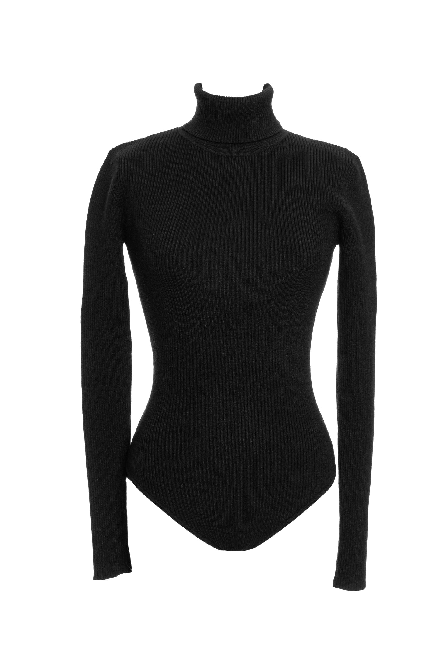 Black Arlett Turtleneck Bodysuit