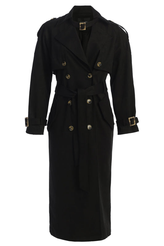 Black Elite Suede Coat