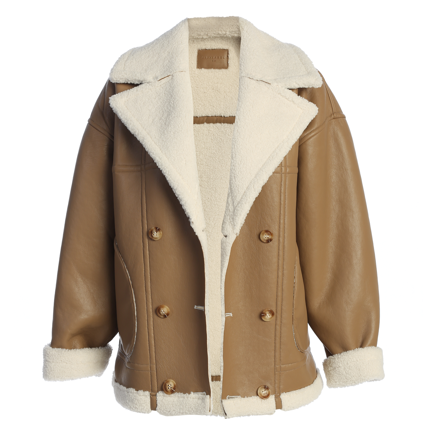 Tan Never Settle Reversible Teddy Jacket