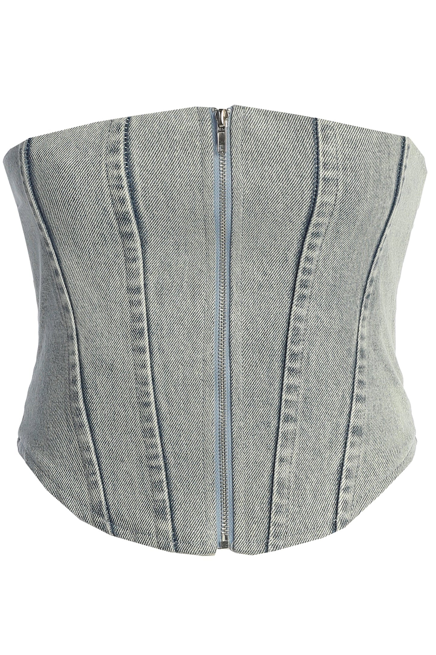 NAT & LIV x JLUXLABEL Light Wash Denim Lisbeth Corset