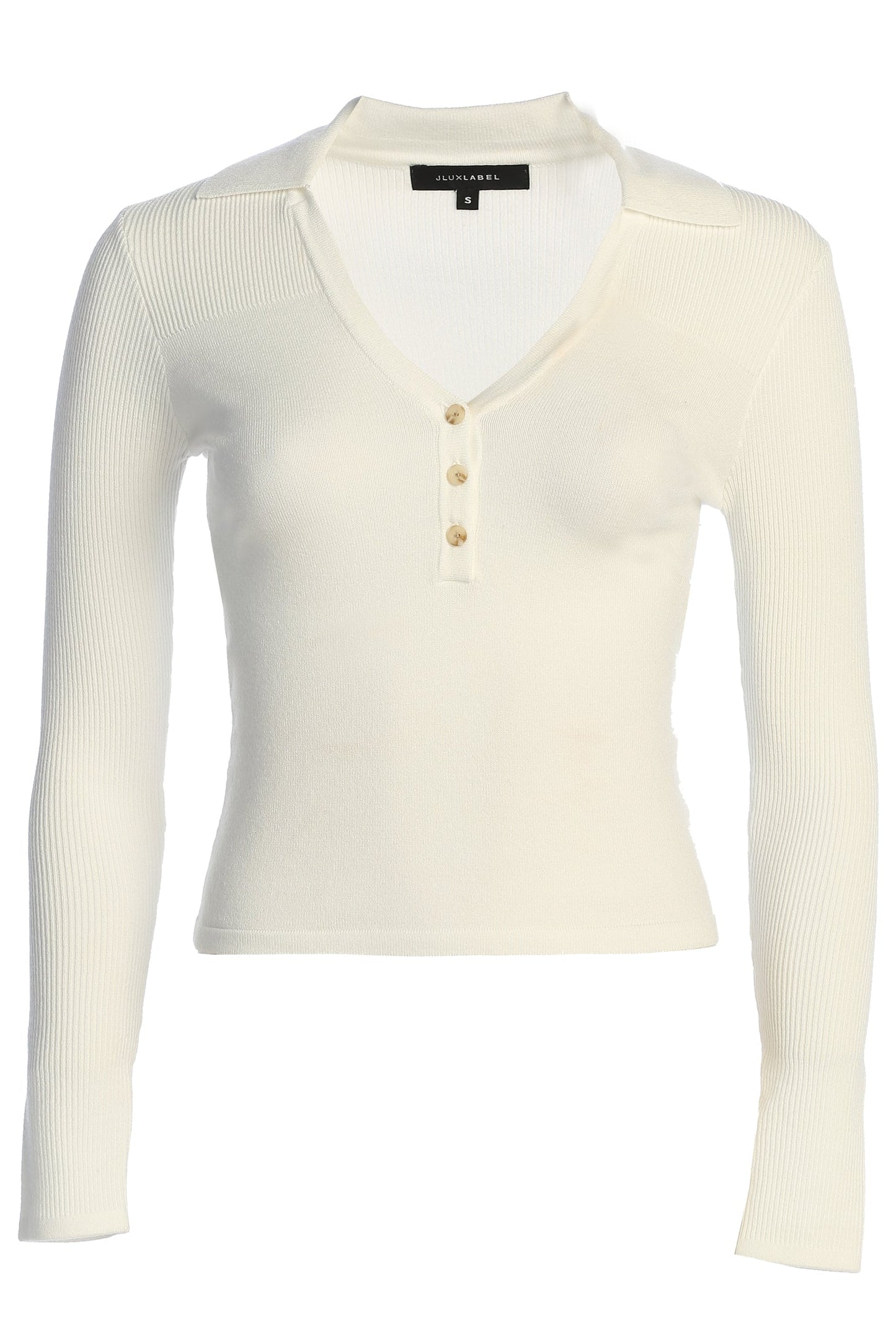 Ivory Ashley Collared Top