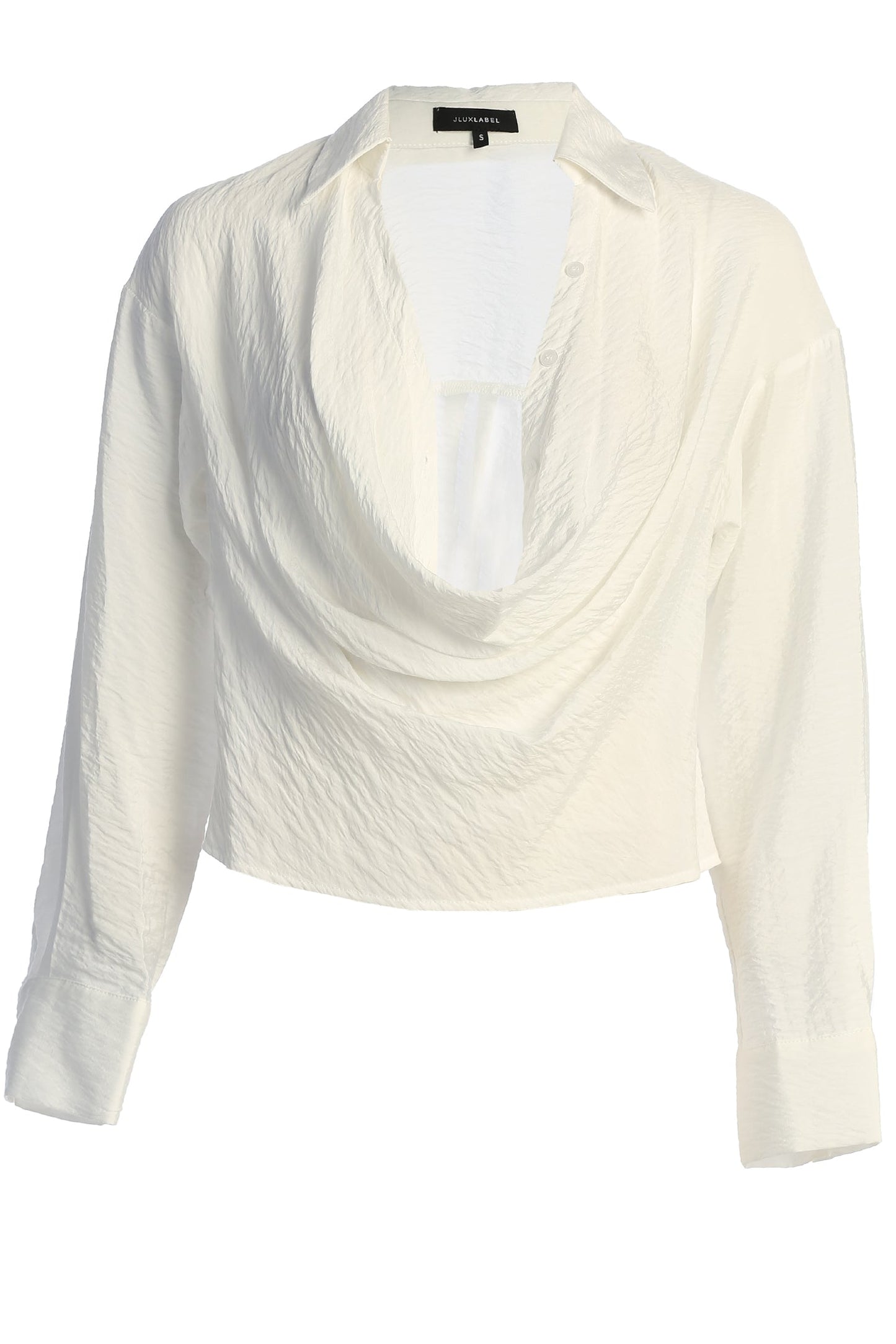 Ivory Greta Collared Top