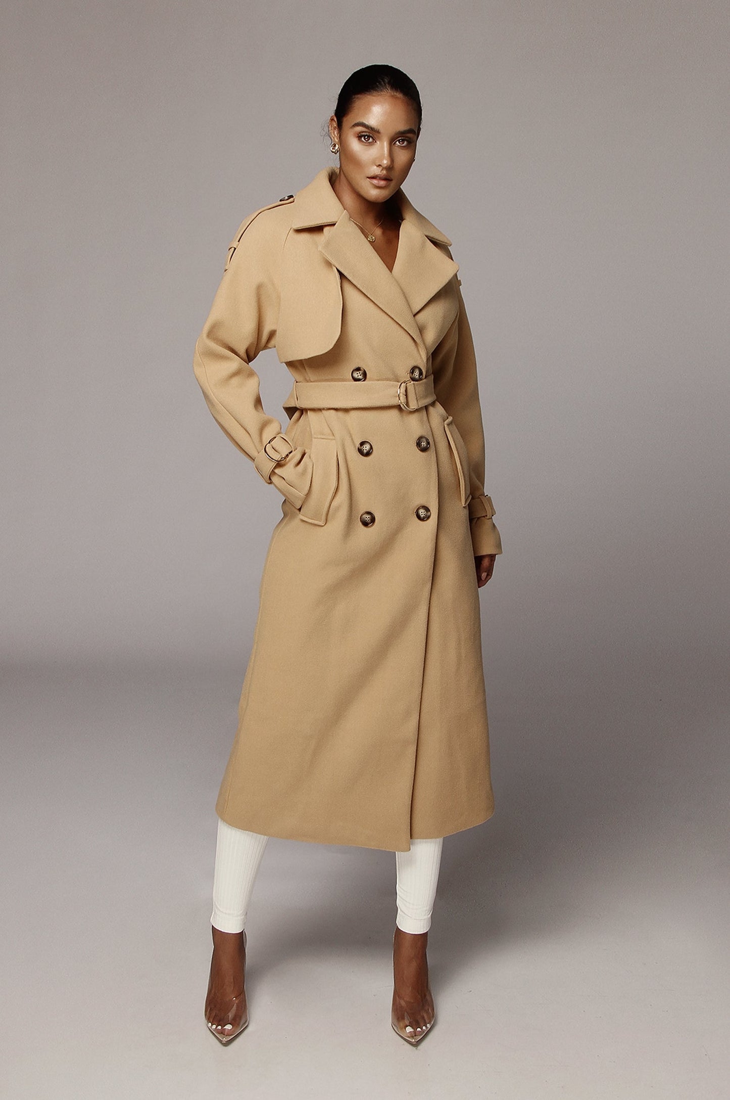 Camel Beverly Trench Coat