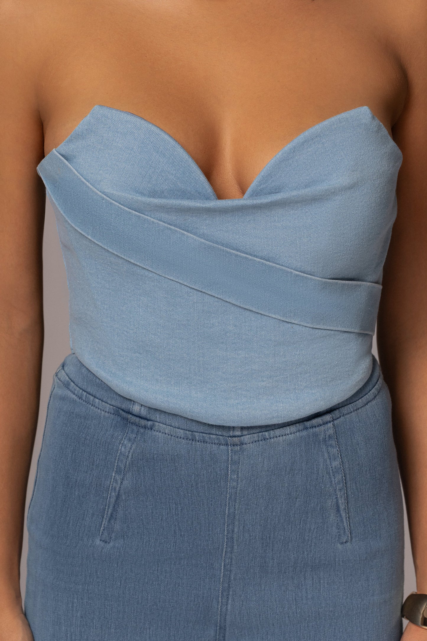 Light Wash Teyana Denim Bustier