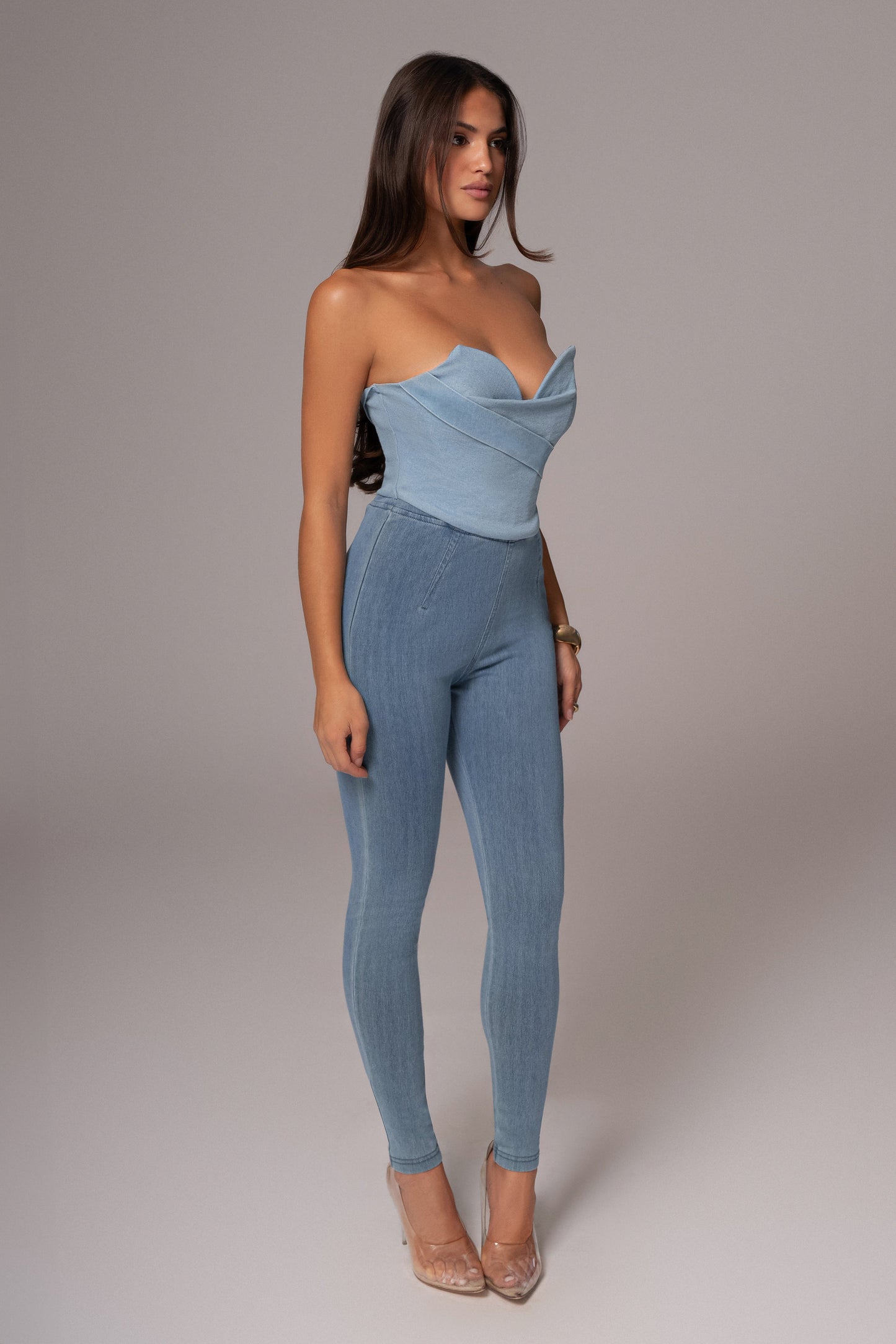 Light Wash Teyana Denim Bustier