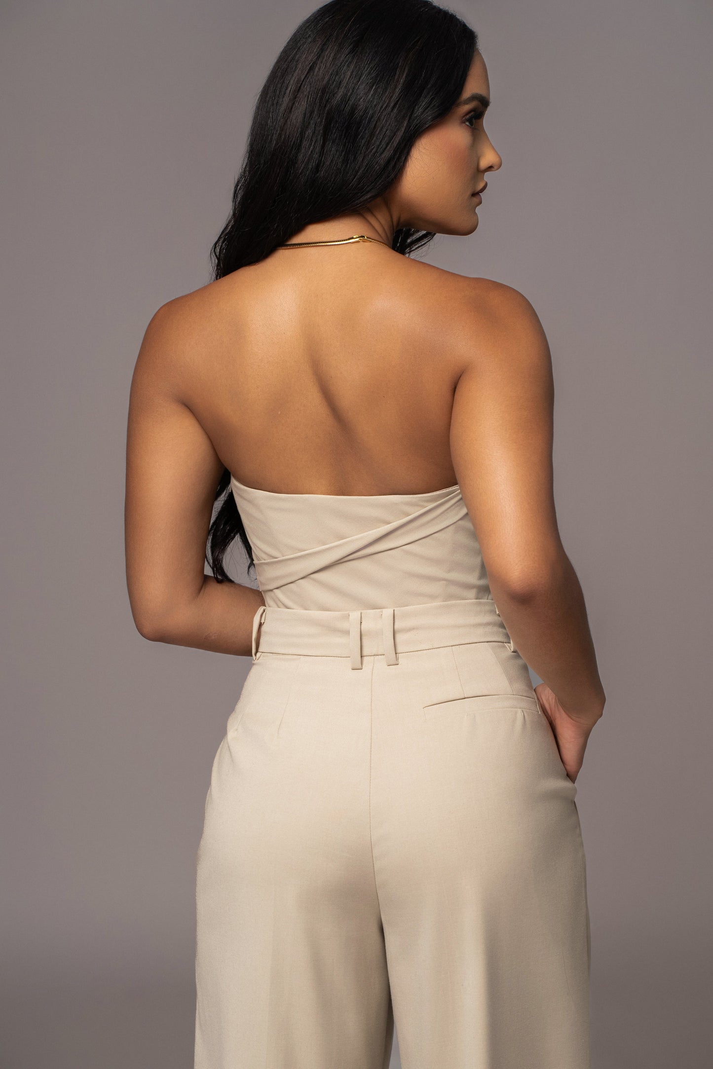 Beige Falling For You Corset