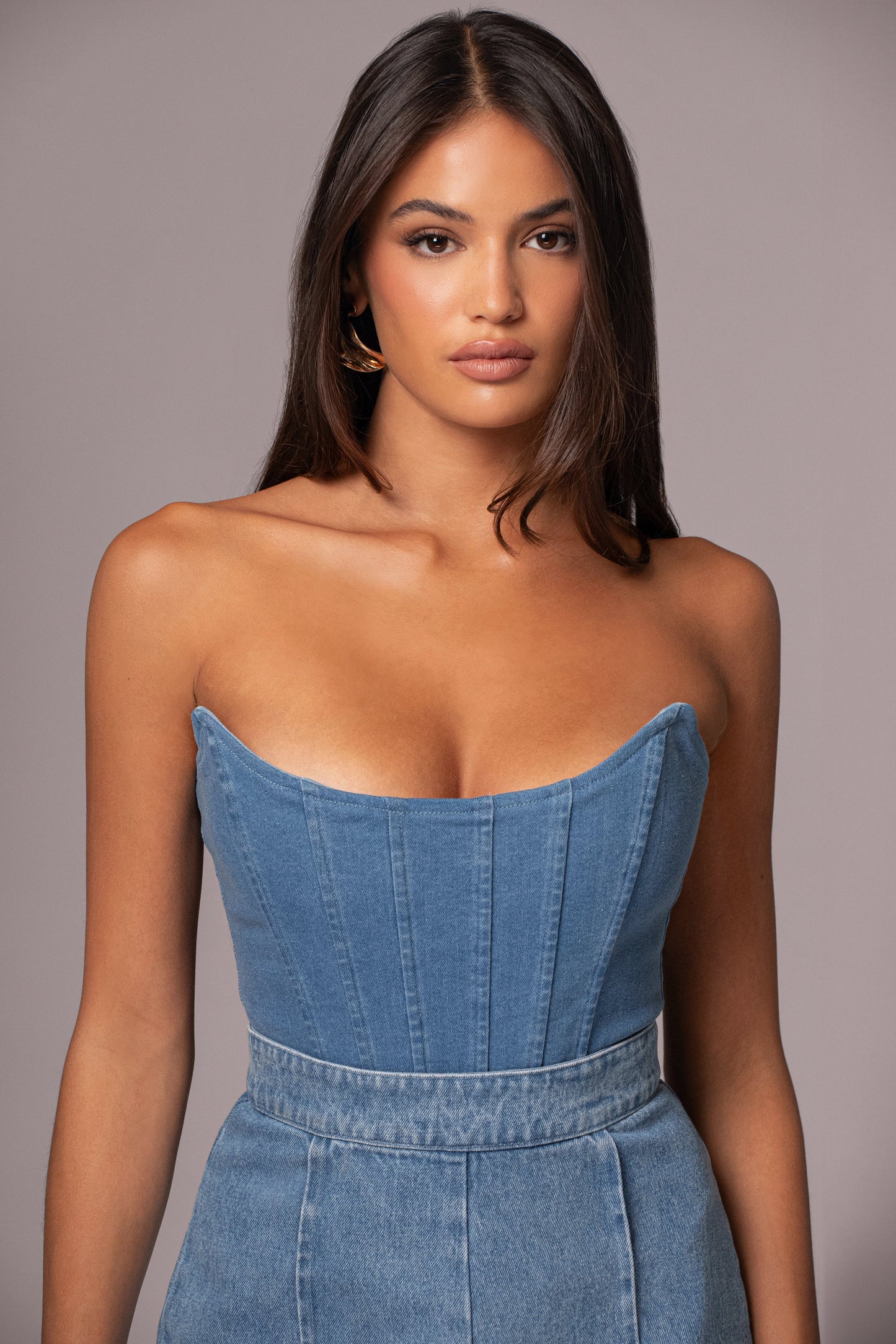 Medium Wash  Fenix Reversible Denim Corset