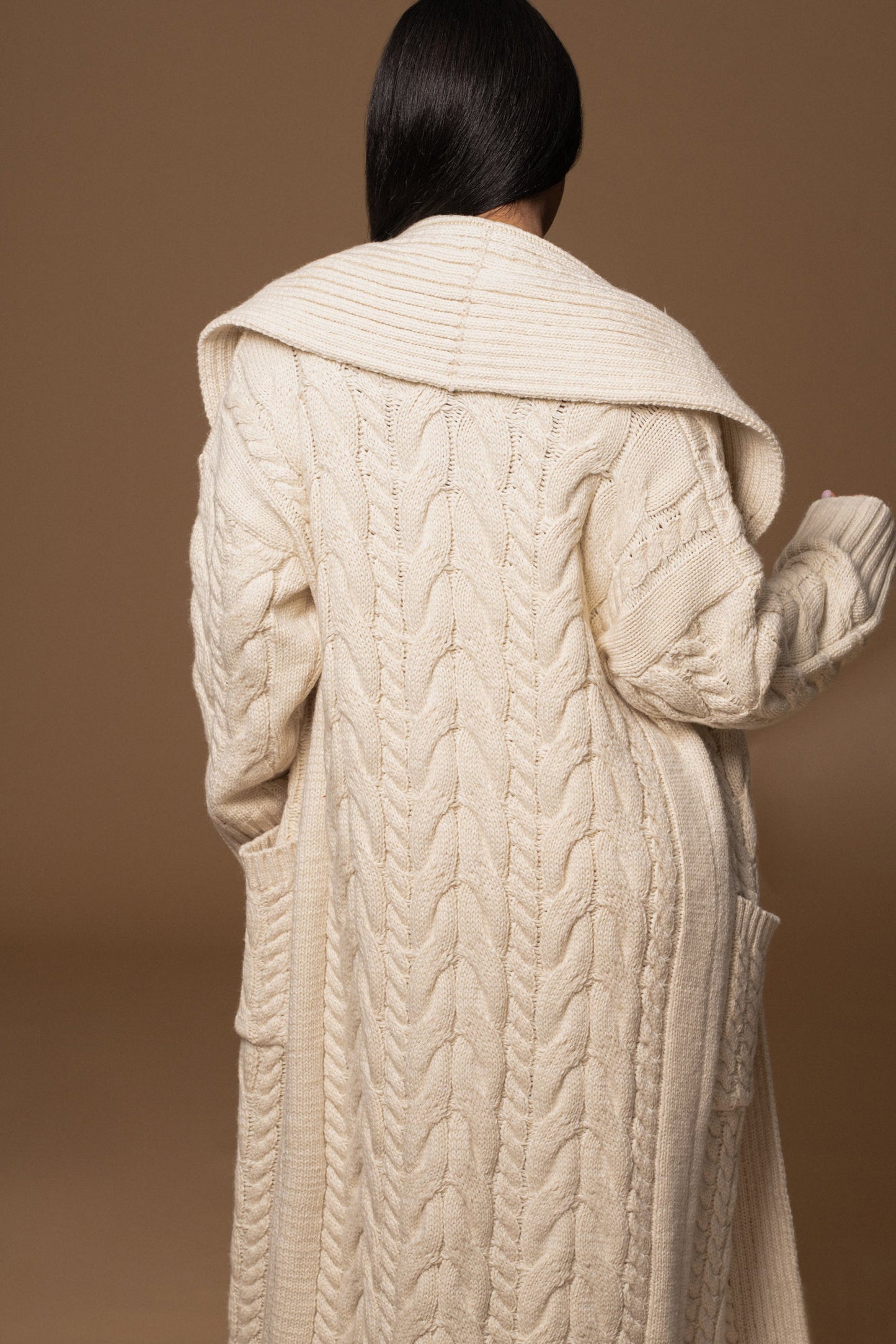 Ivory Upstate Cable Knit Cardigan