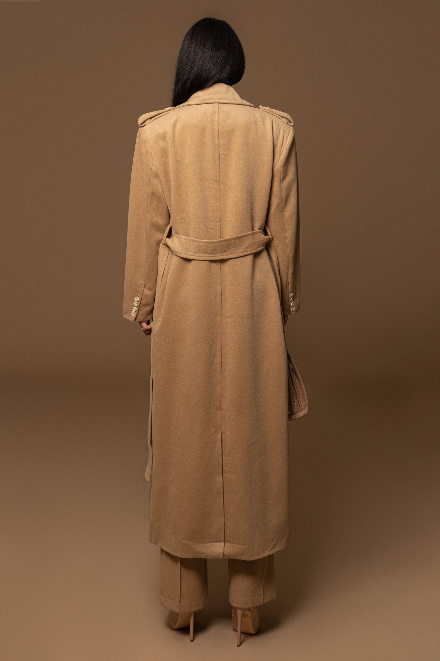 Beige SAVANNAH BELTED COAT