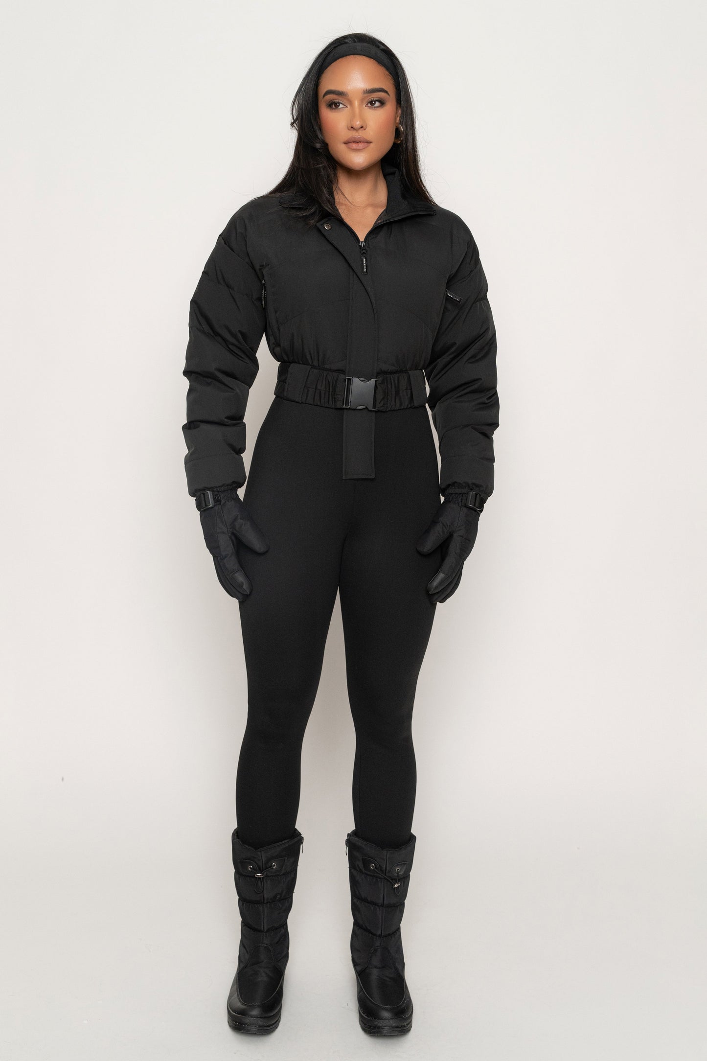 Black In Motion Nylon Jumpsuit