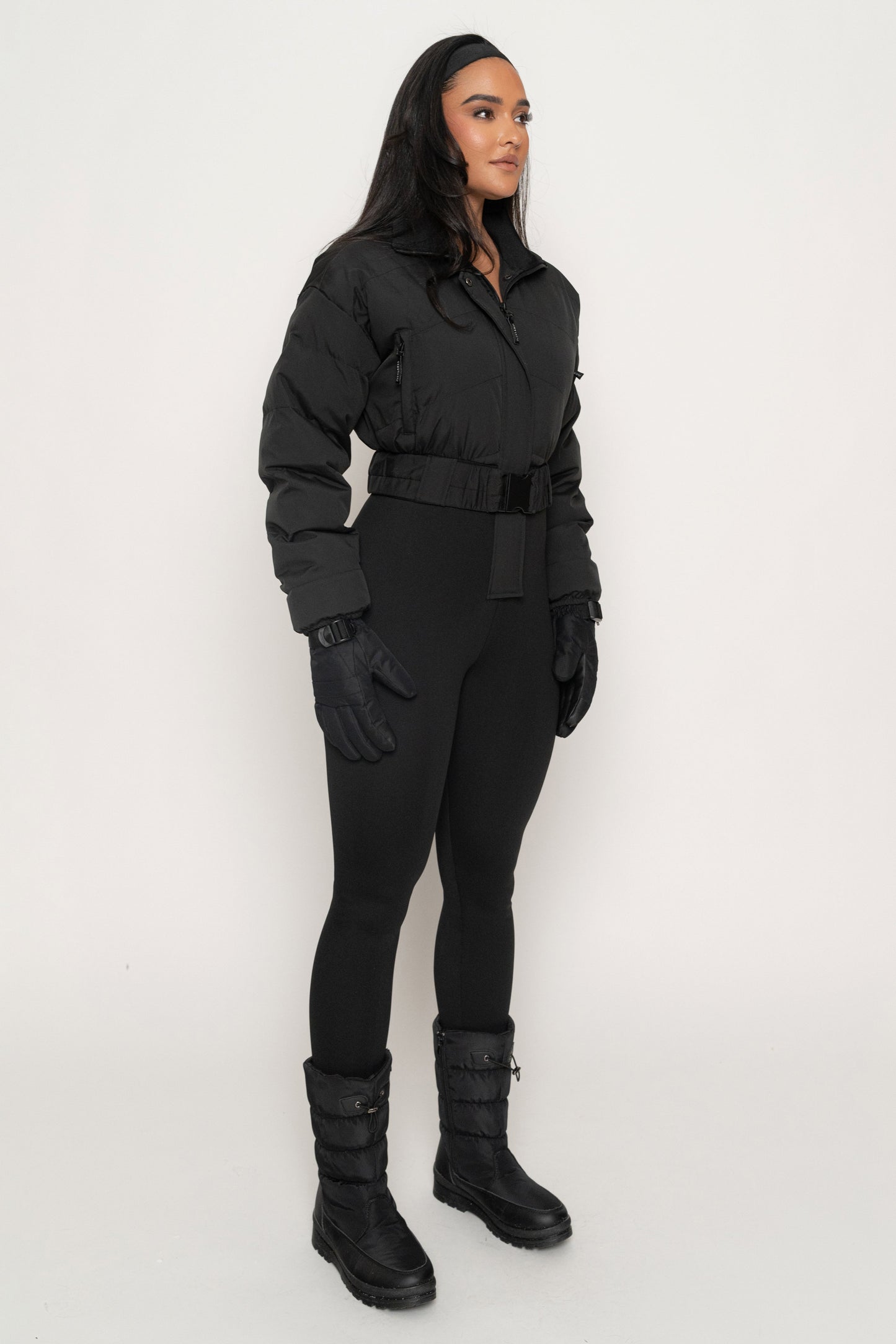 Black In Motion Nylon Jumpsuit