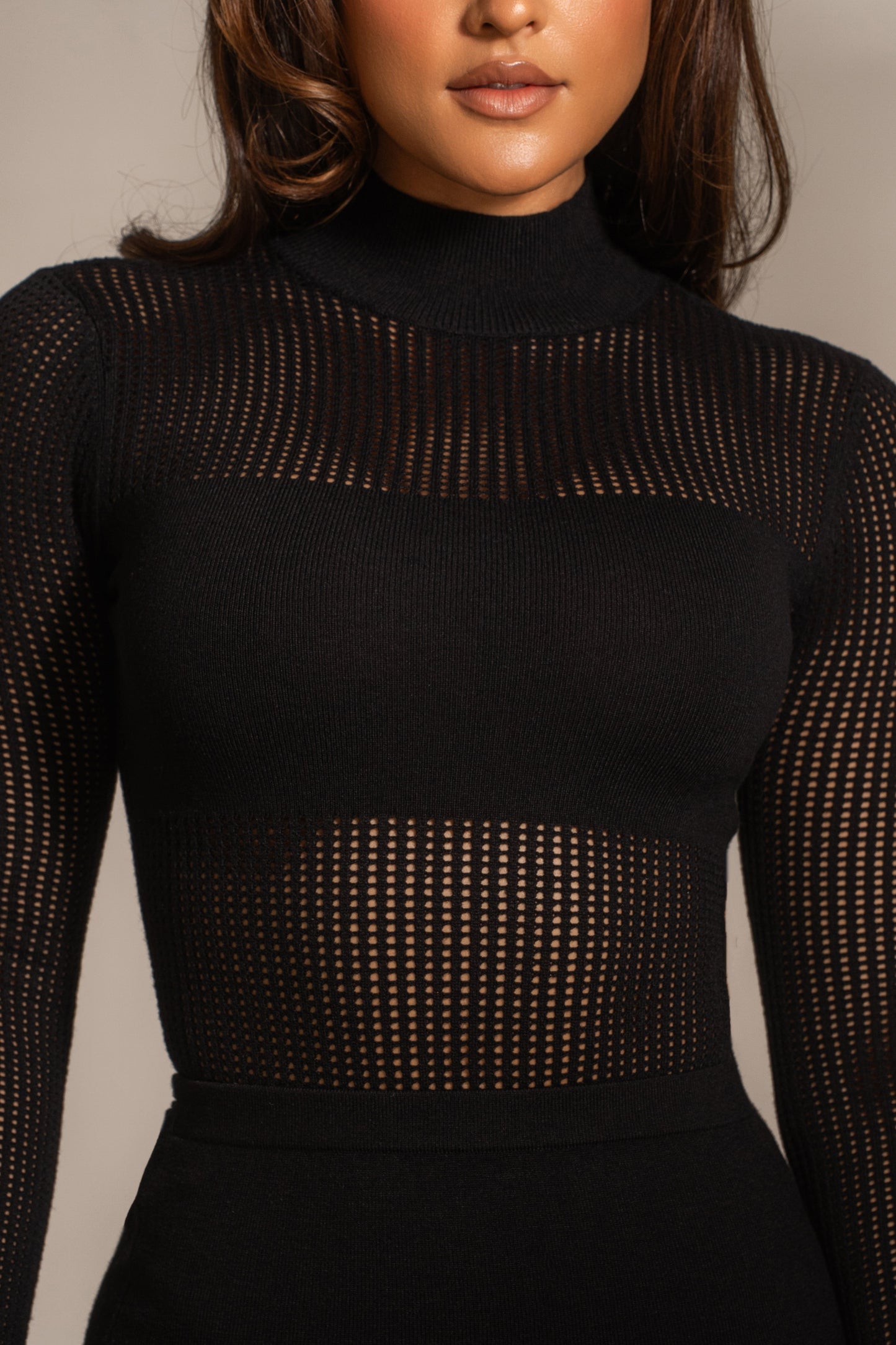 Black Klaudette Knit Bodysuit