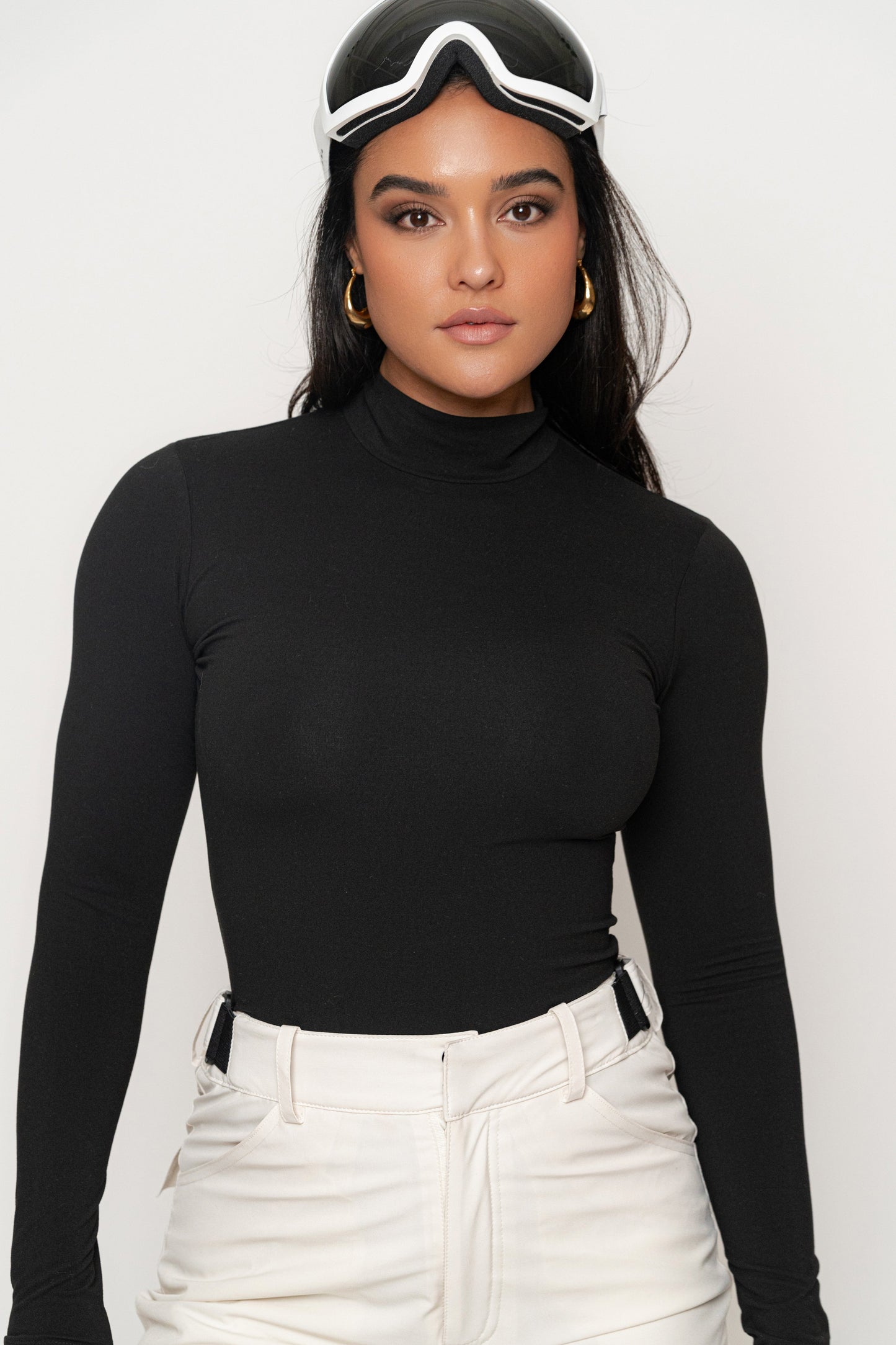 Black Turtleneck Long Sleeve Top