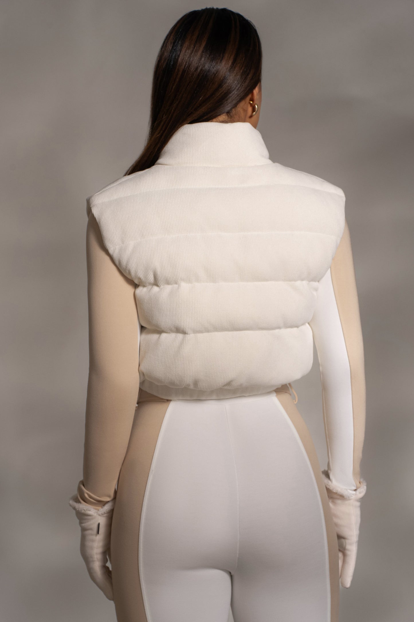 Buttercream Delma Ribbed Puffer Vest