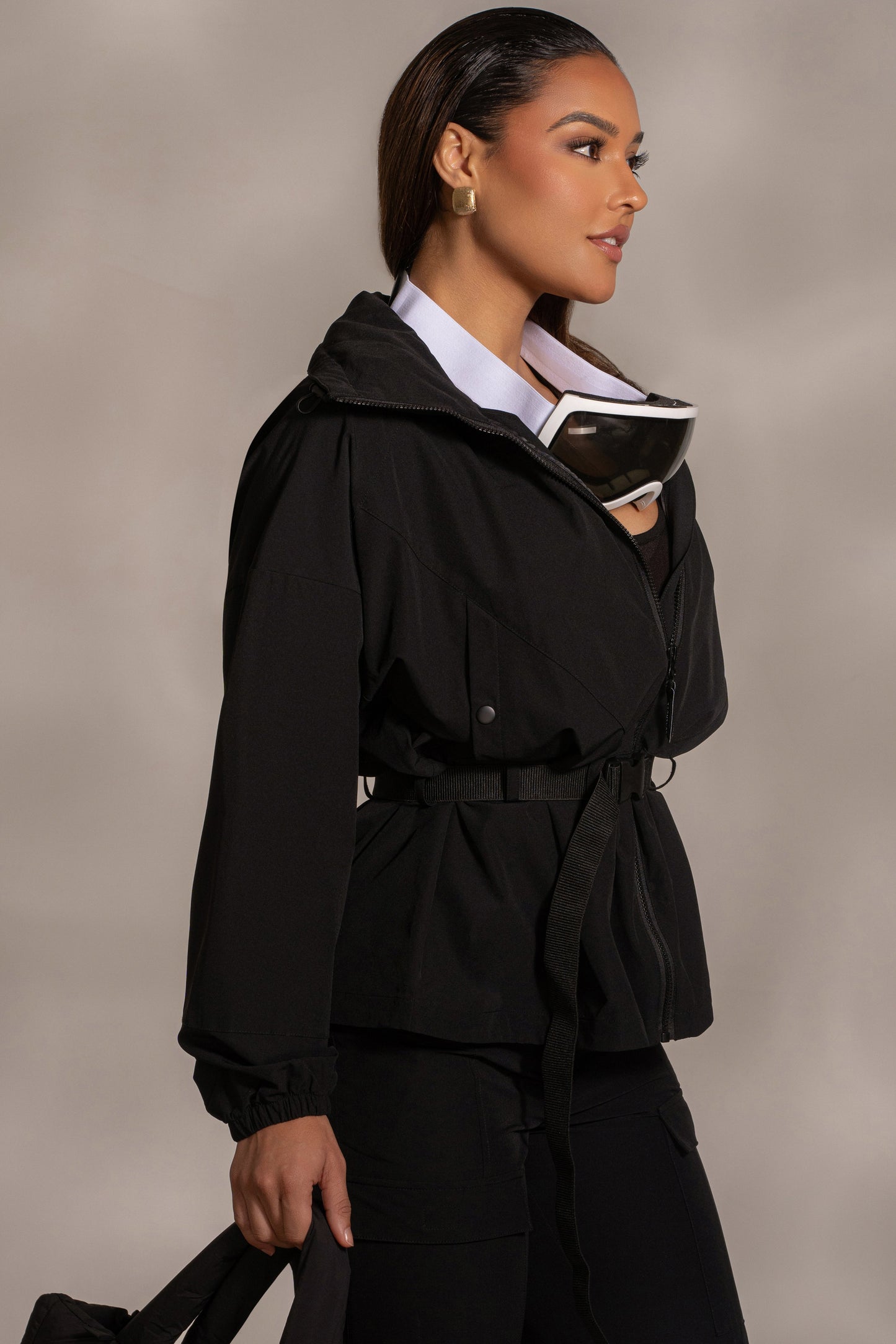 Black Willow Belted Jacket