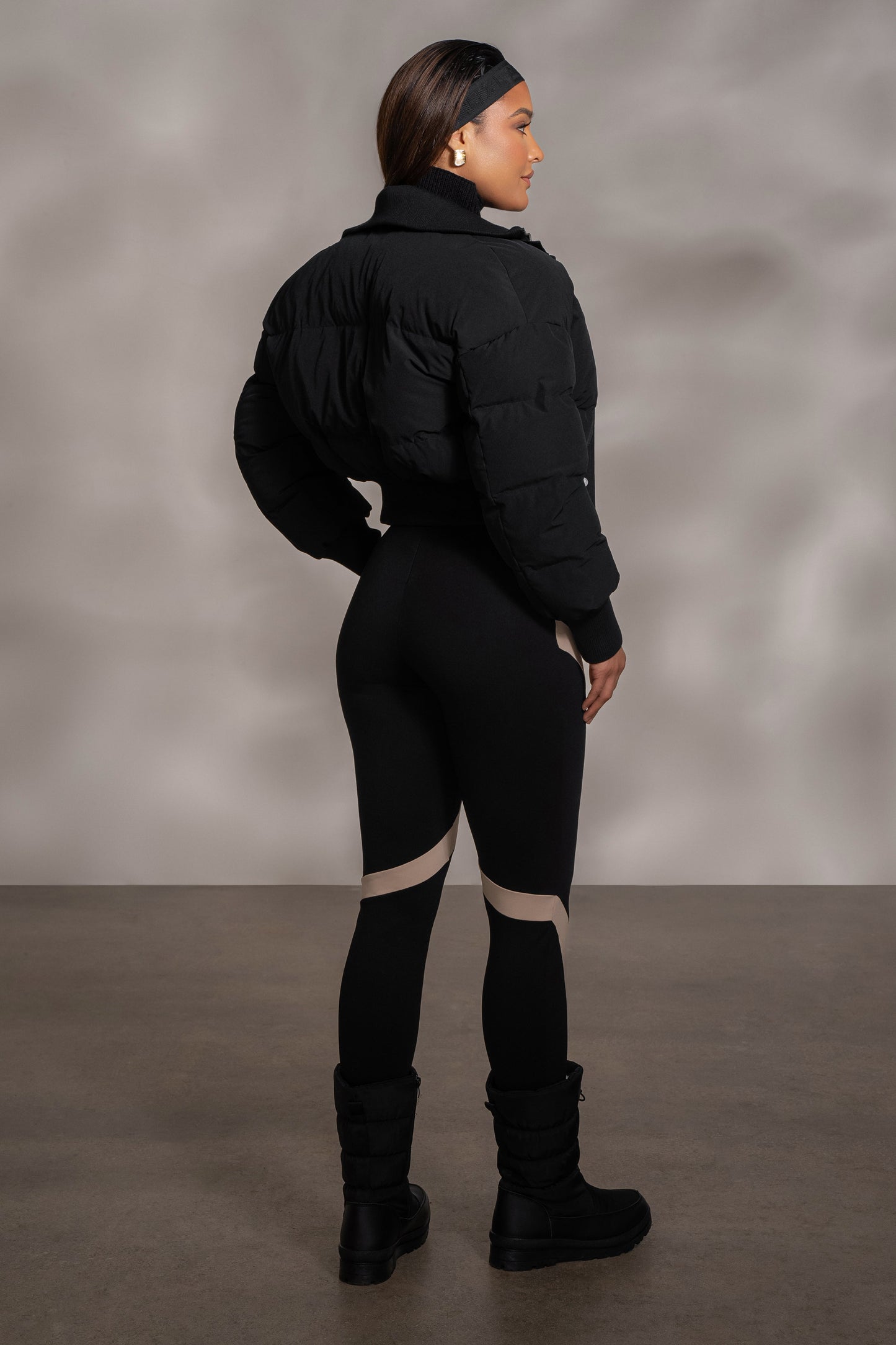 Black Stassie Ribbed Jacket