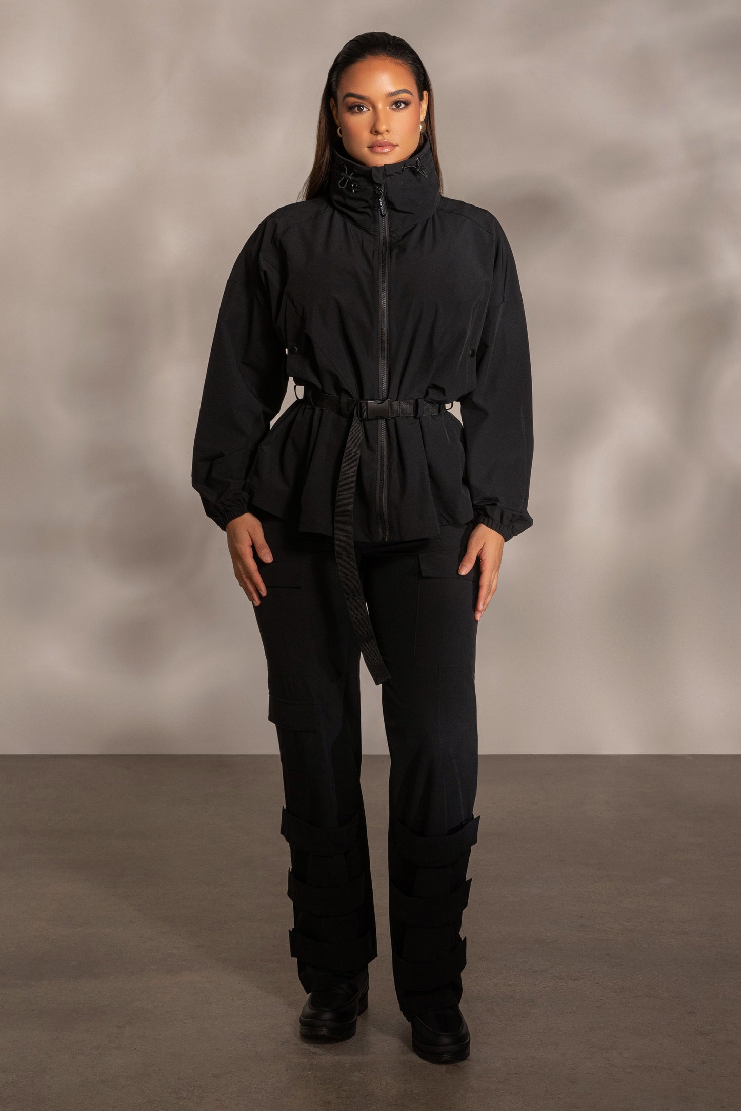 Black Willow Belted Jacket