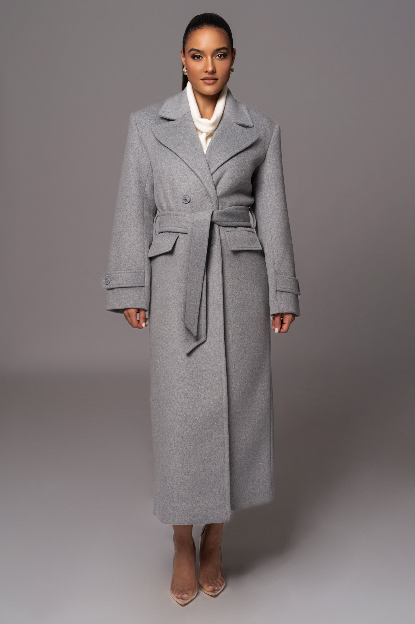 Grey Rain Or Shine Longline Coat