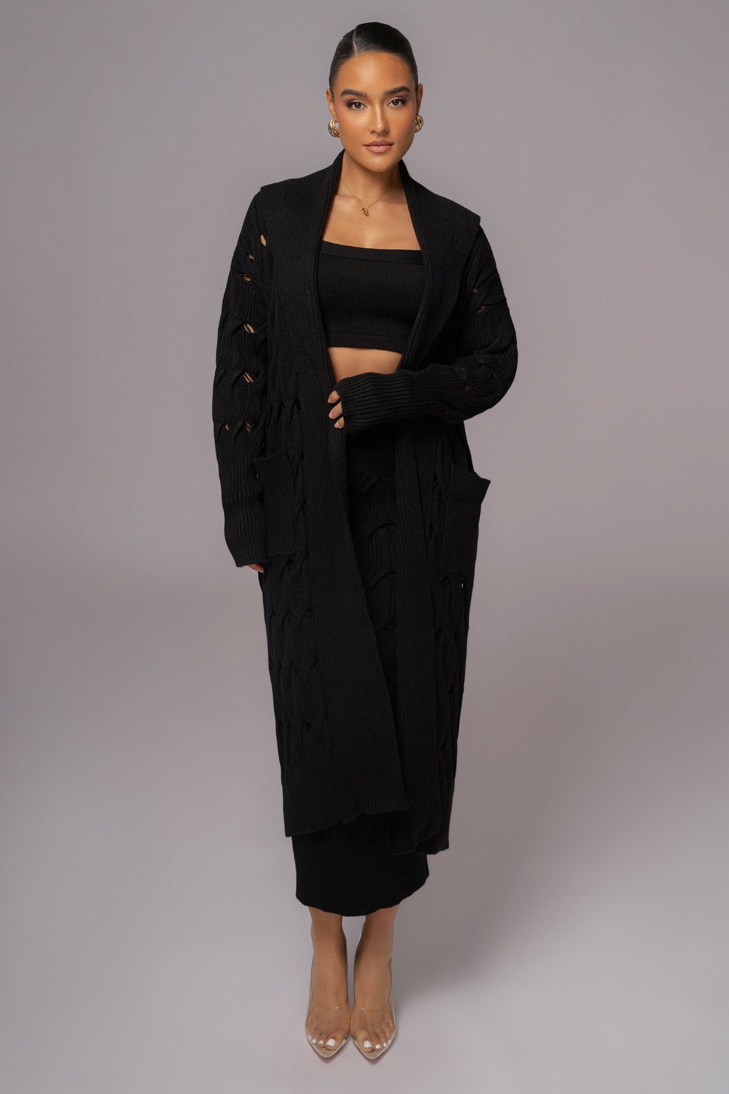 Black Brixton Knit Cardigan