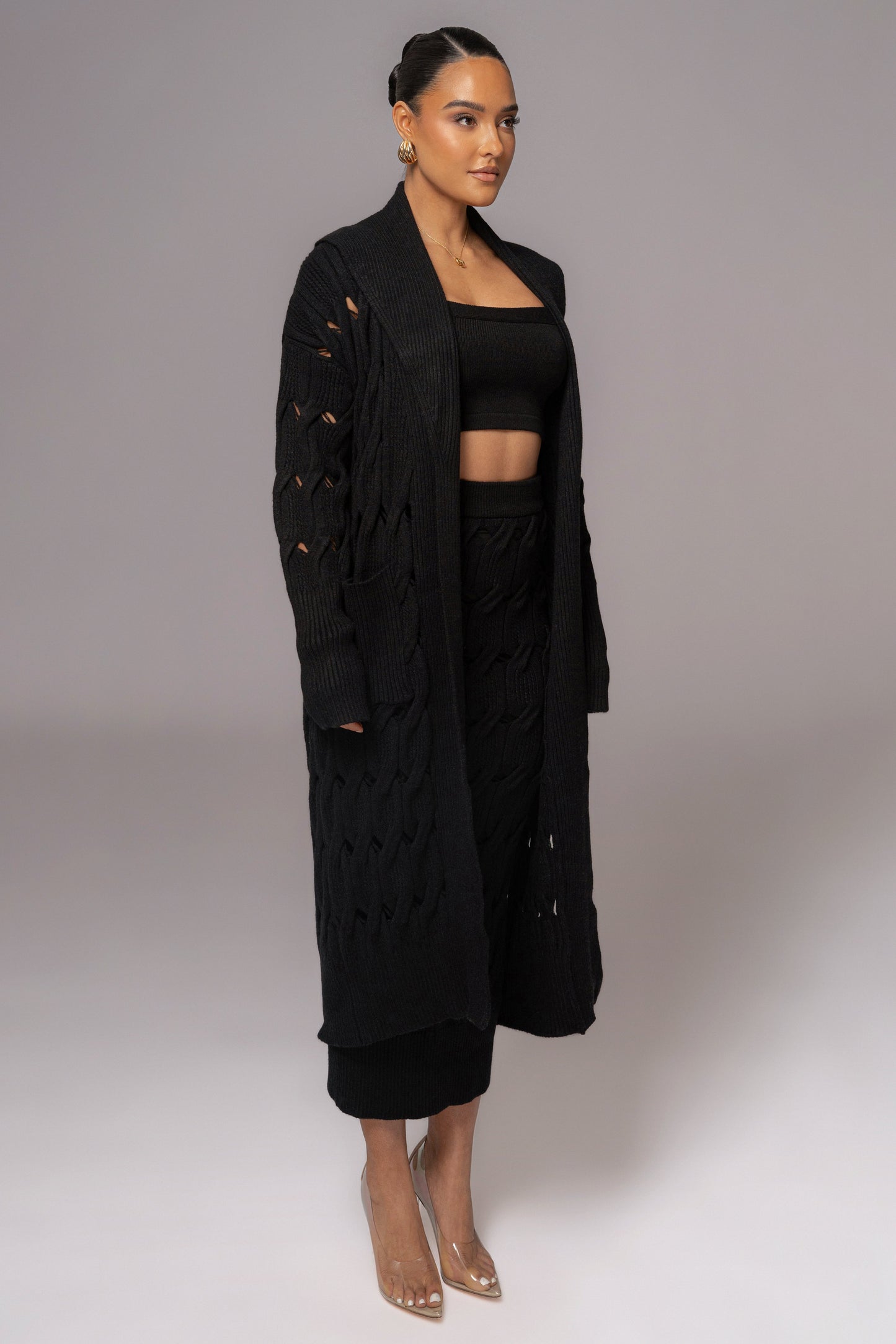 Black Brixton Knit Cardigan