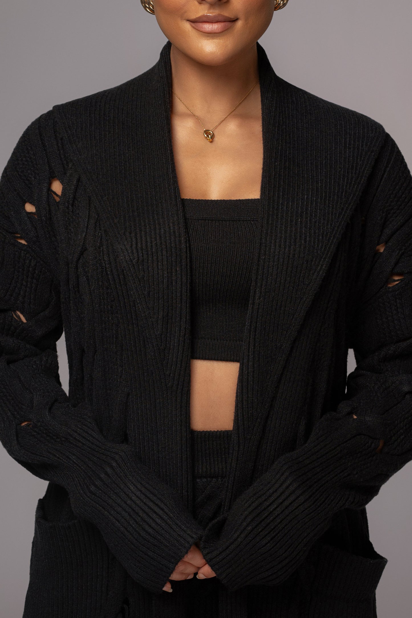 Black Brixton Knit Cardigan