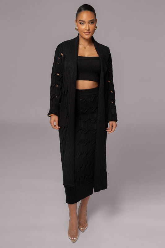 Black Brixton Knit Cardigan