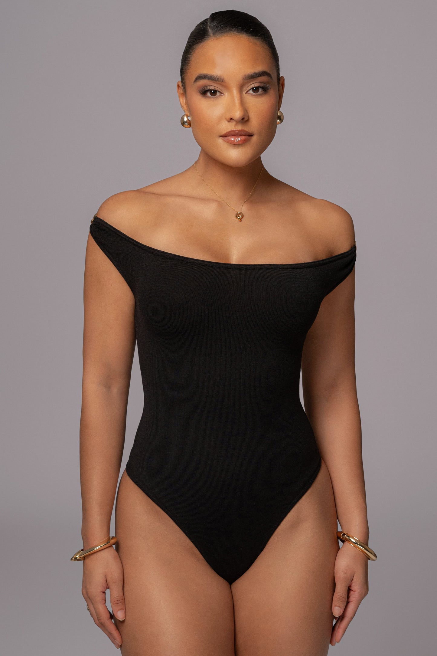 Black Off The Shoulder Bodysuit