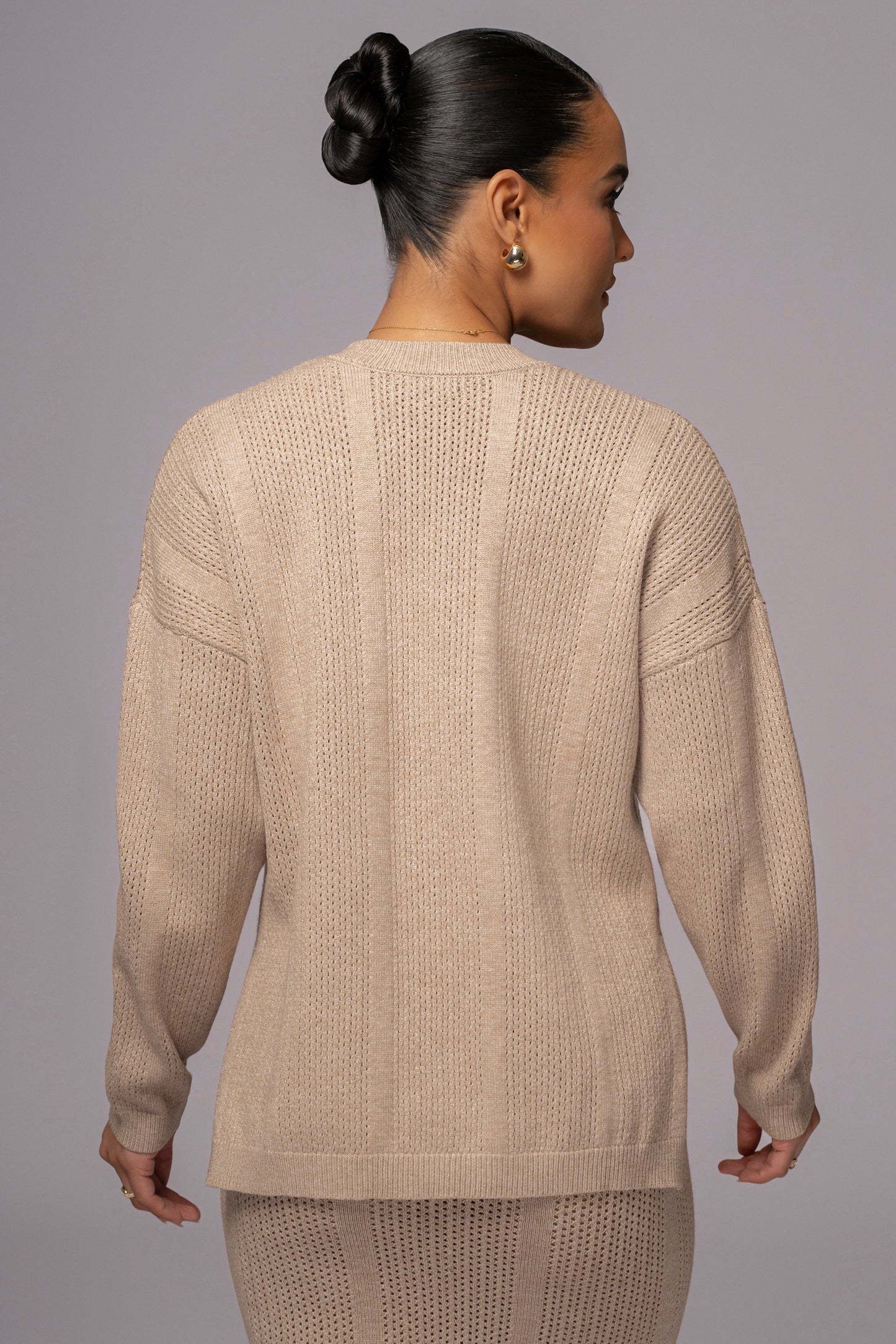 Taupe Estela Sweater Knit Top