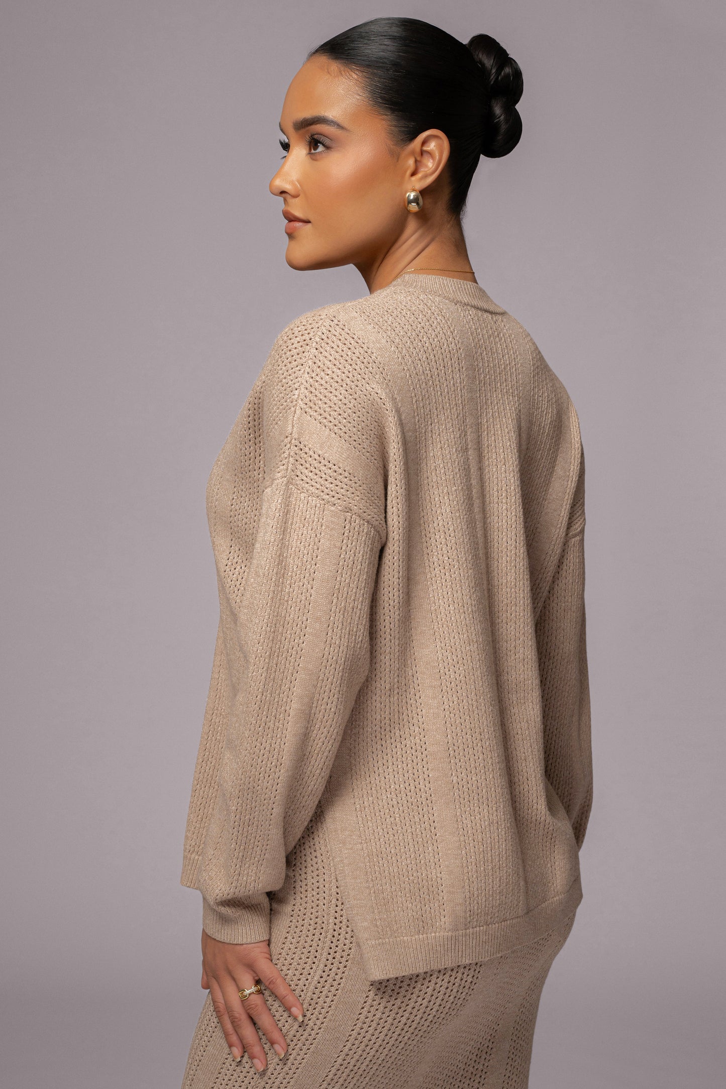 Taupe Estela Sweater Knit Top