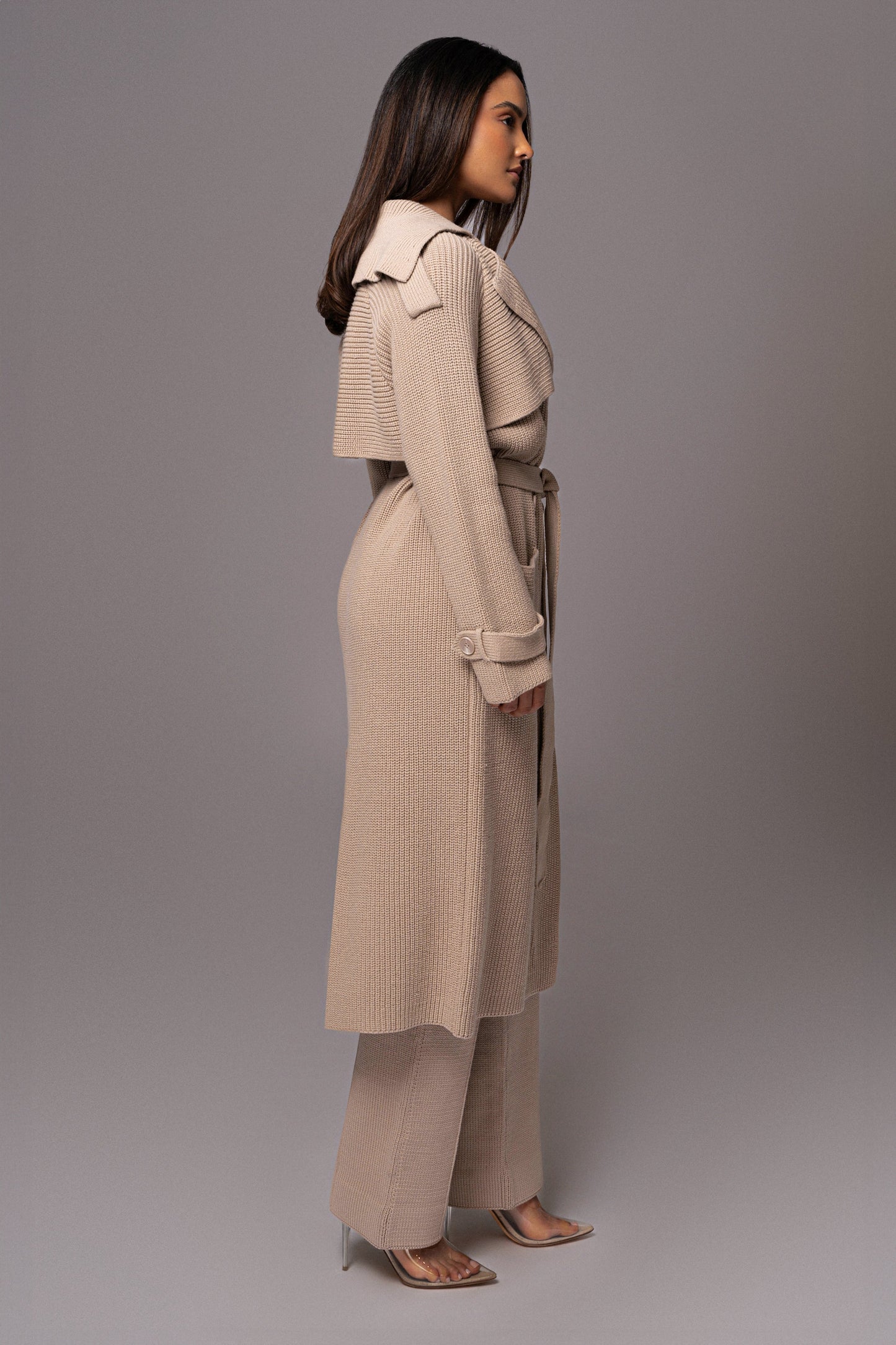 Beige Maxinne Knit Coat