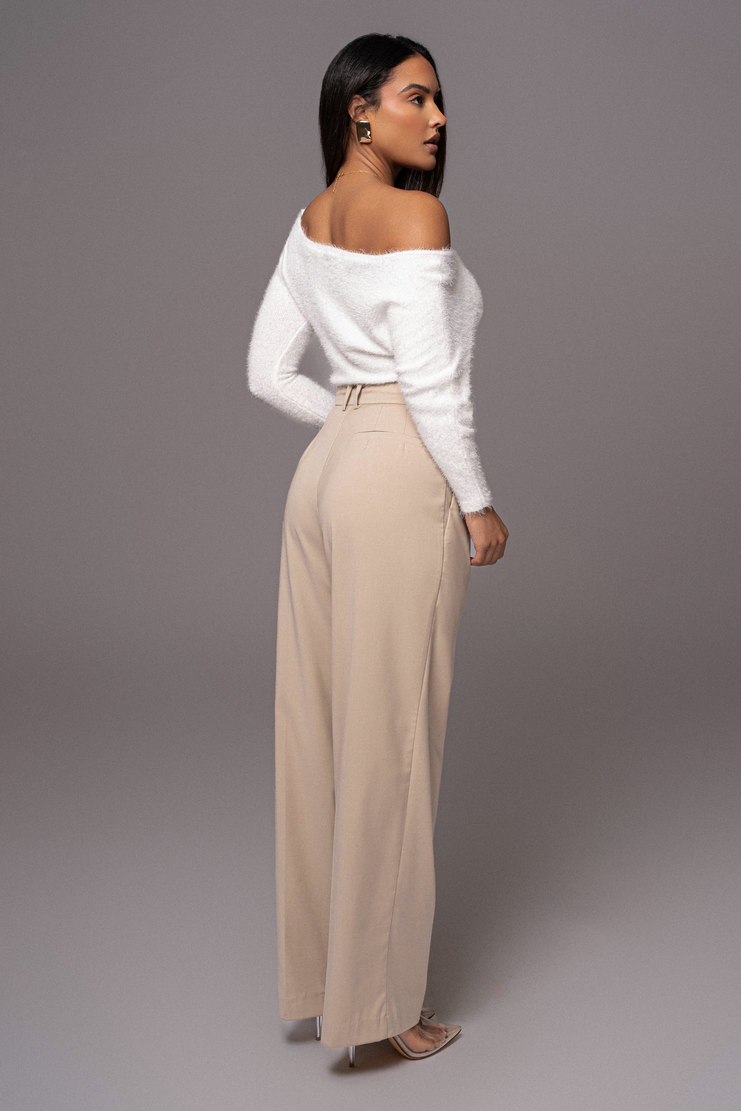 Ivory Yesenia Asymmetrical Knit Top