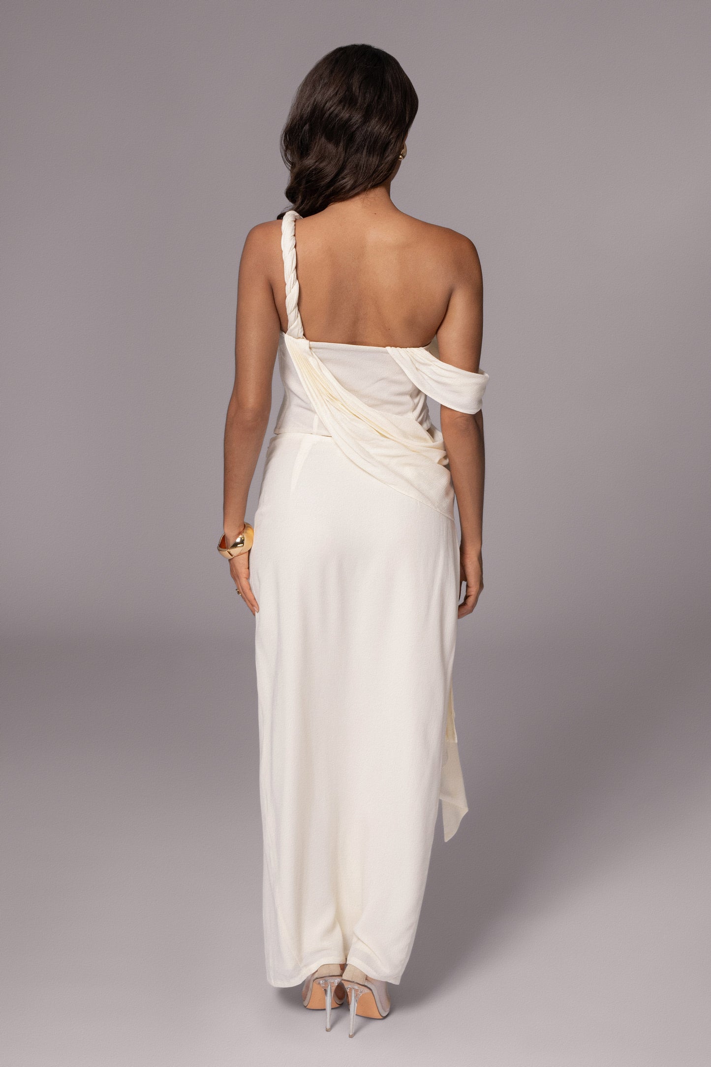 Ivory Diosa Drape Top