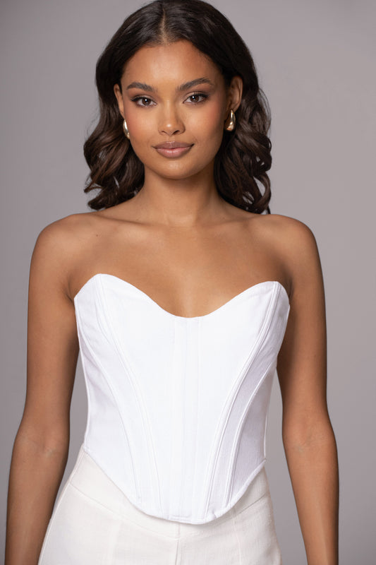 Ivory Beyond The Sea Linen Corset