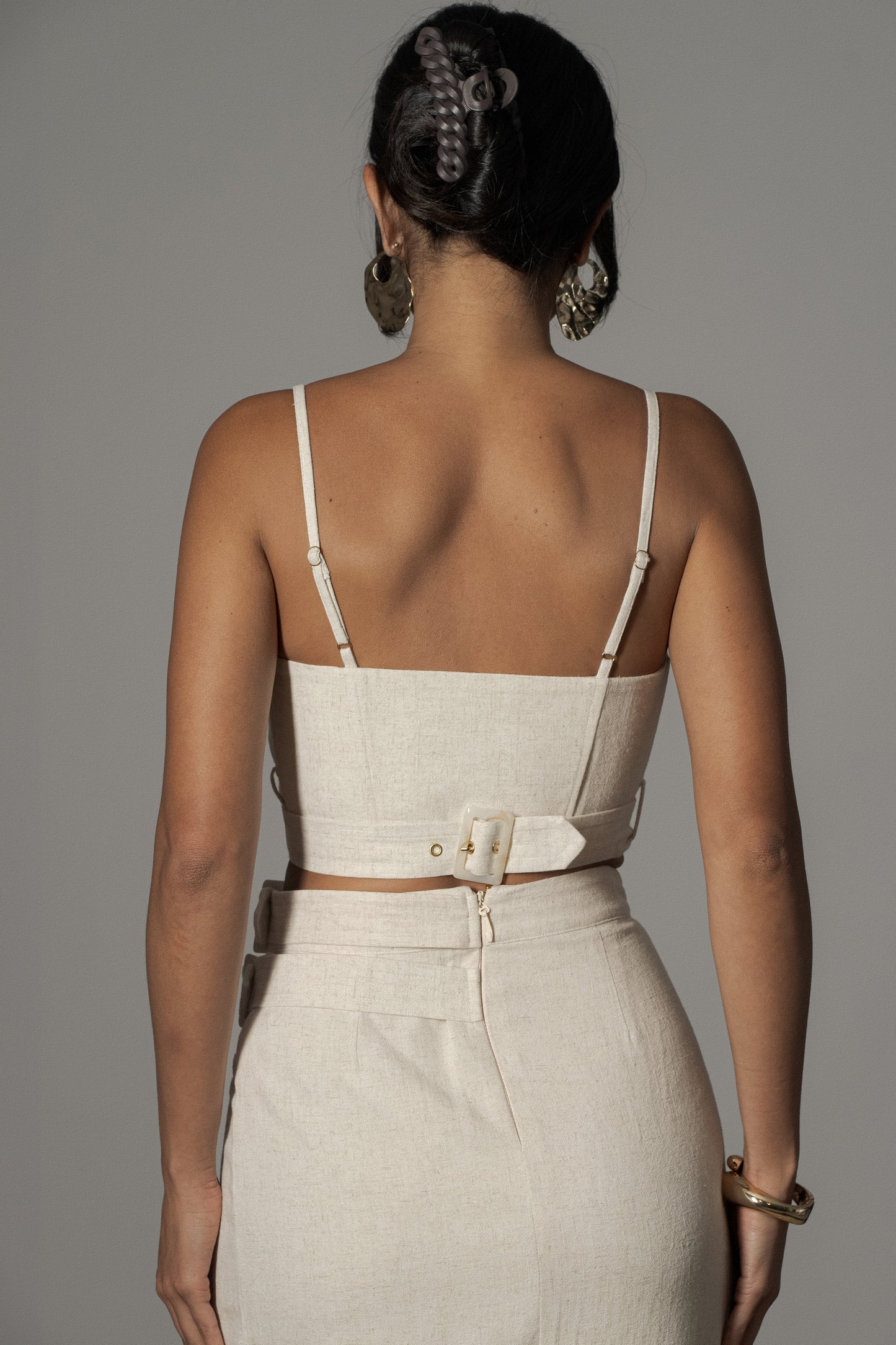 Natural Sunrise Linen Bustier