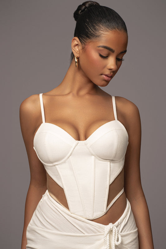 Ivory Horizon Linen Corset