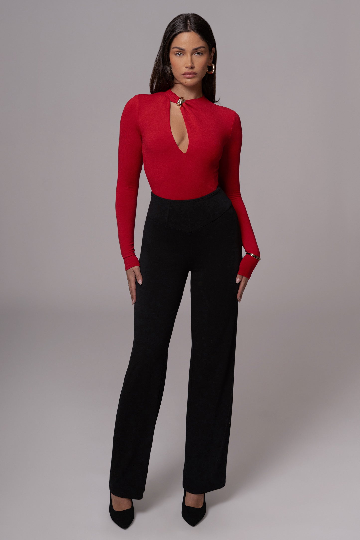 Red Maddison Cutout Bodysuit