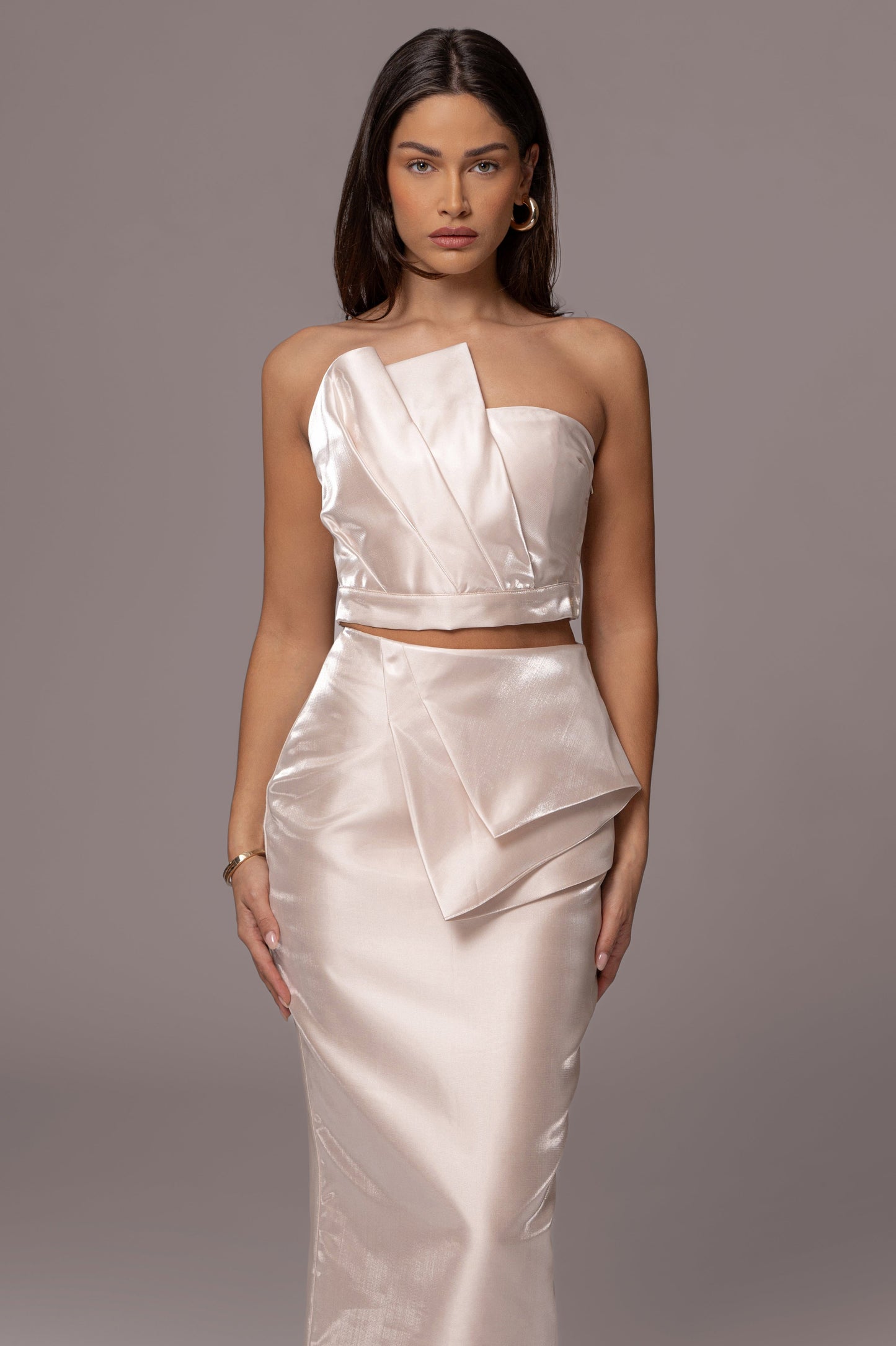 Champagne Gala Pleated Top