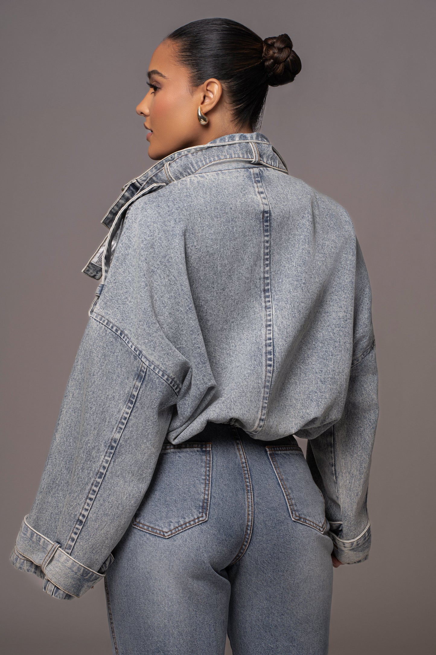 Medium Wash Esther Utility Denim Jacket