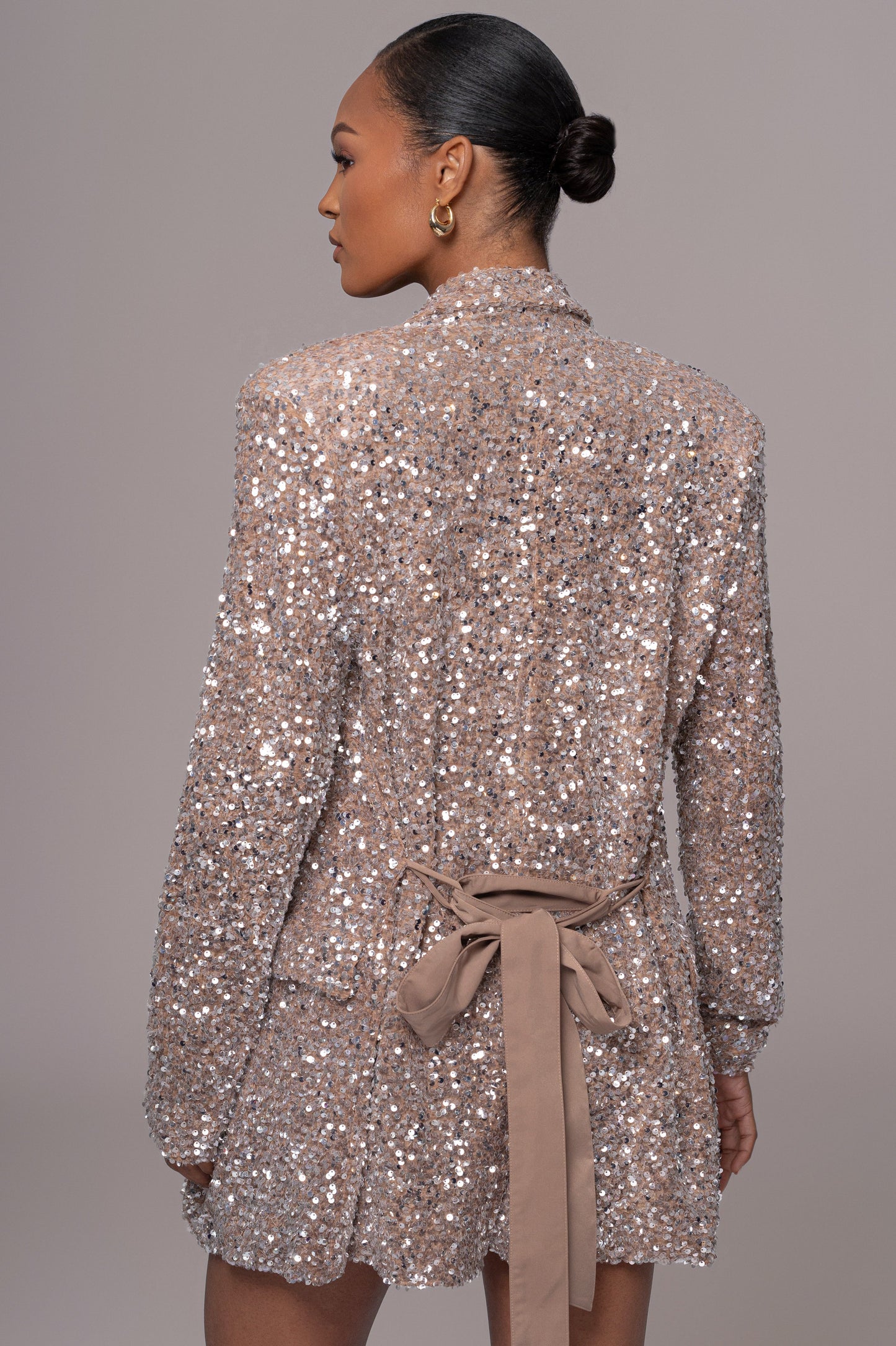 Nixie Sequin Oversized Blazer