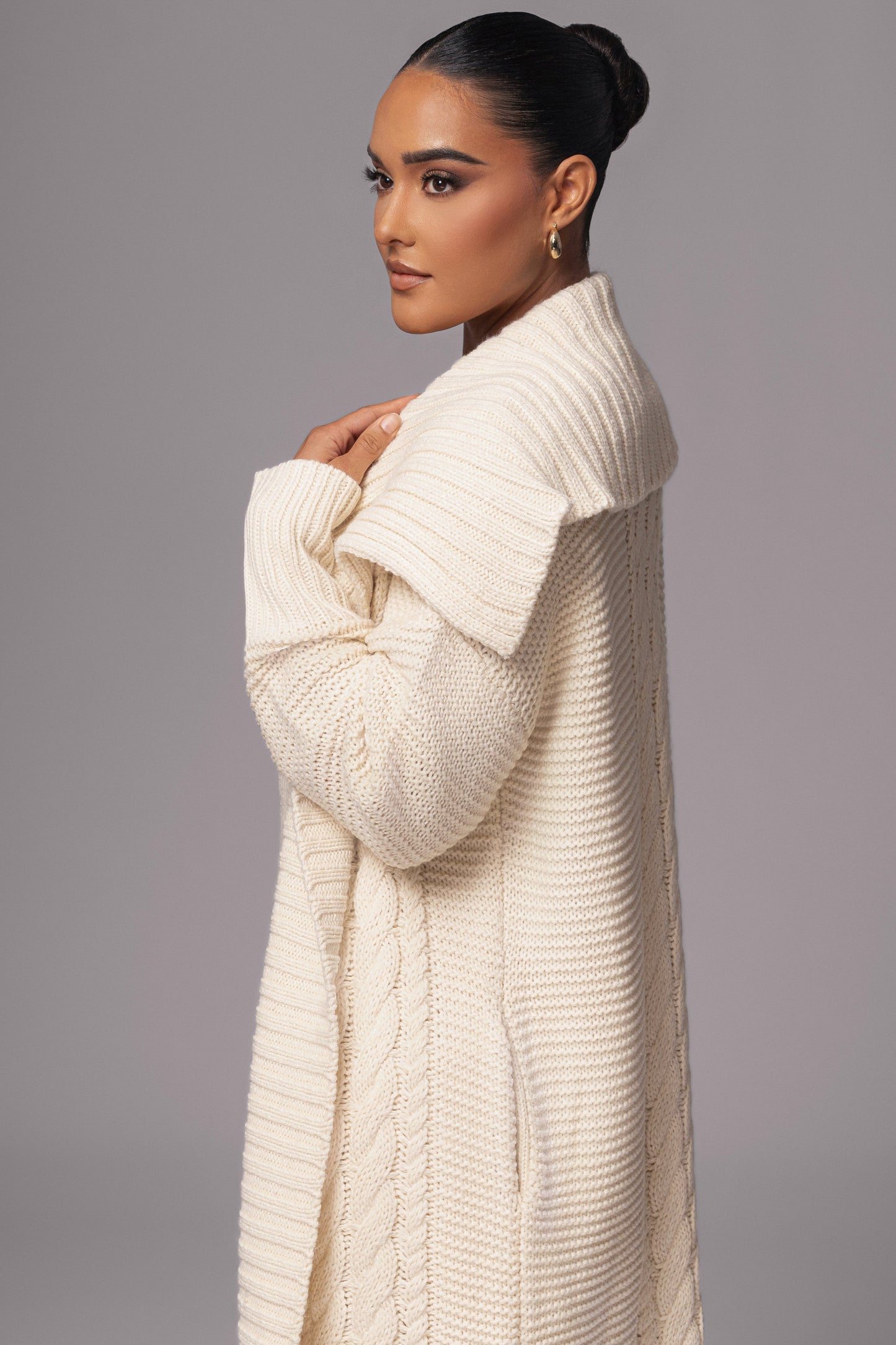 Ivory Malinda Sweater Knit Cardigan