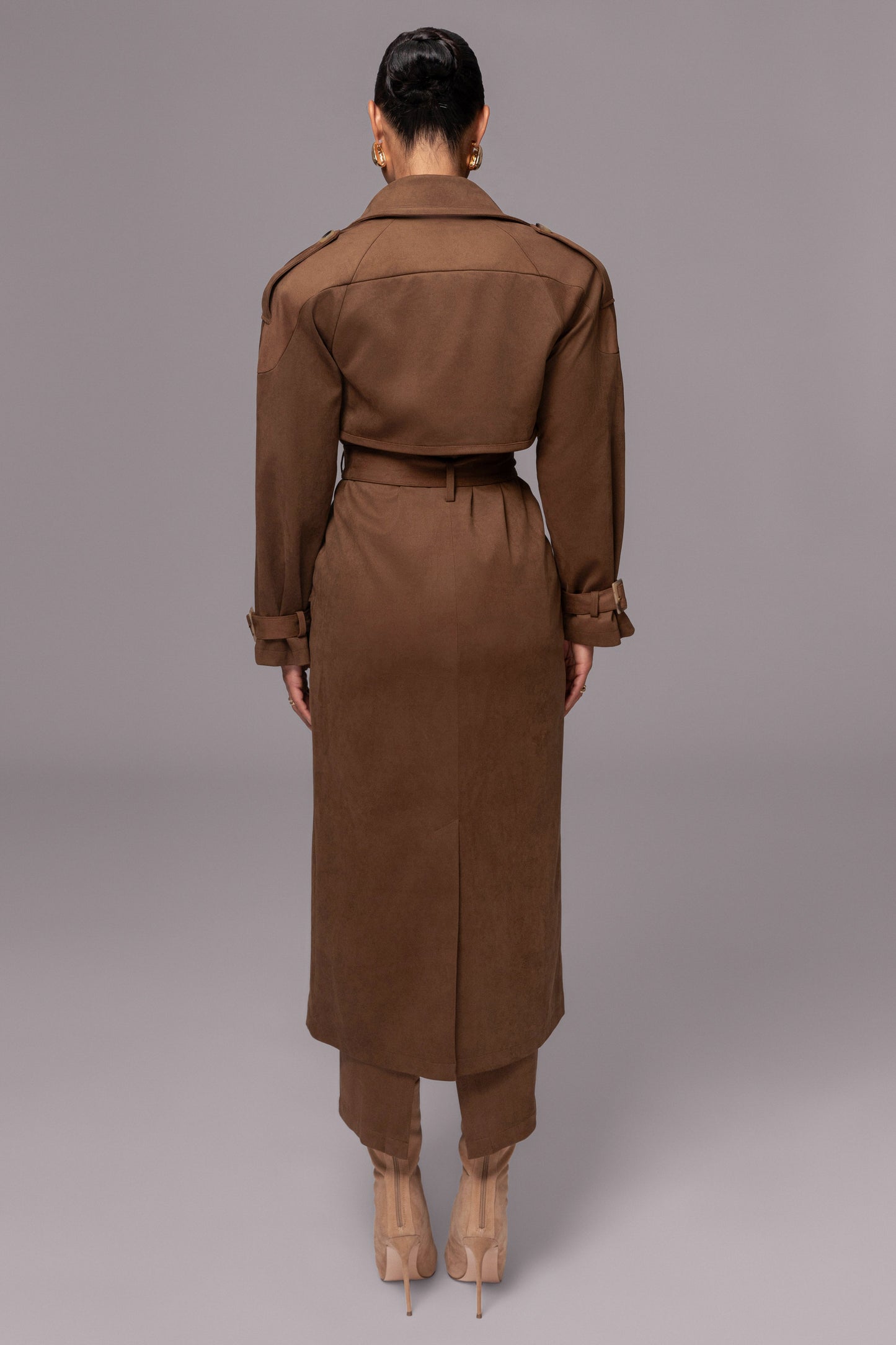 Chocolate Elite Suede Coat