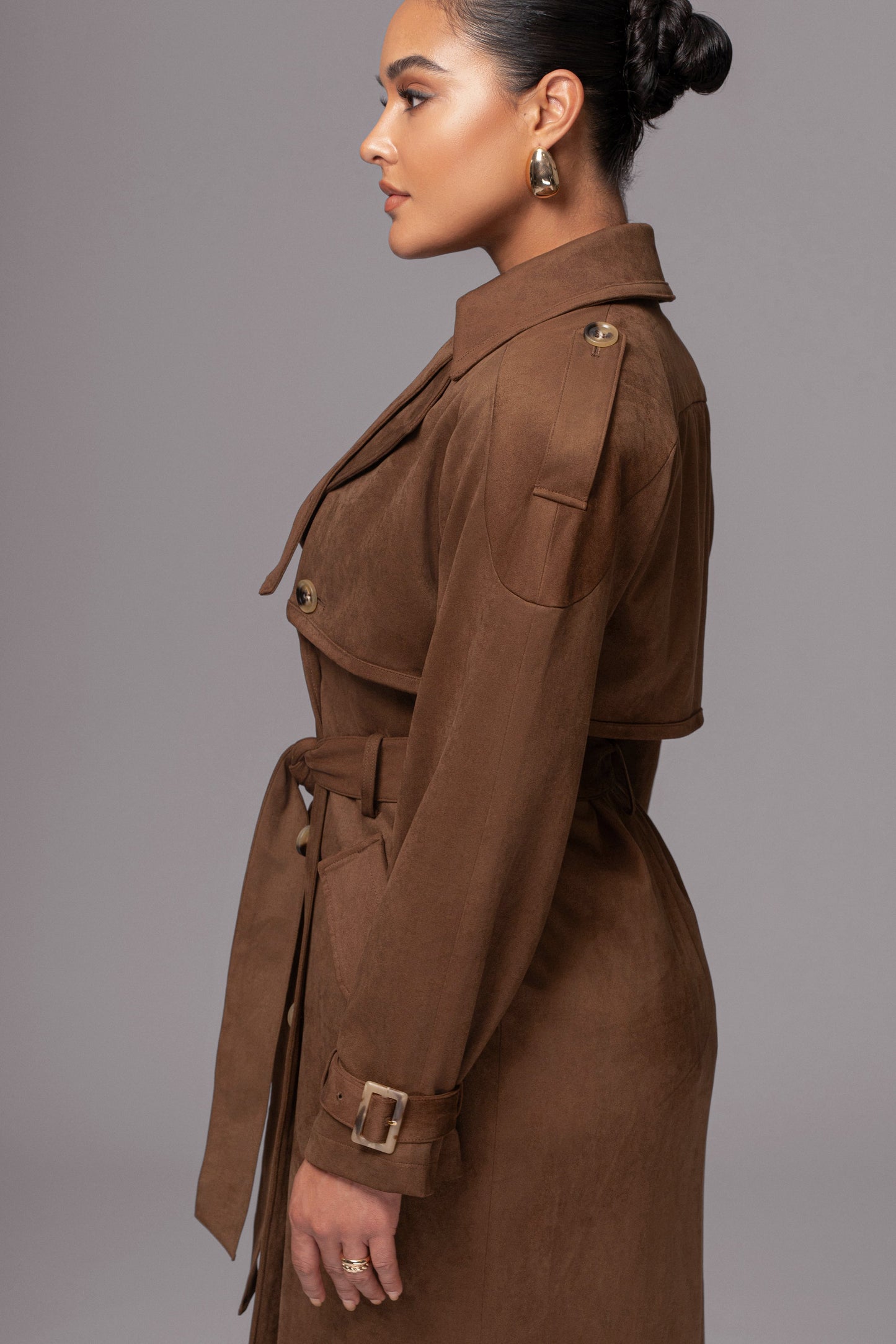 Chocolate Elite Suede Coat